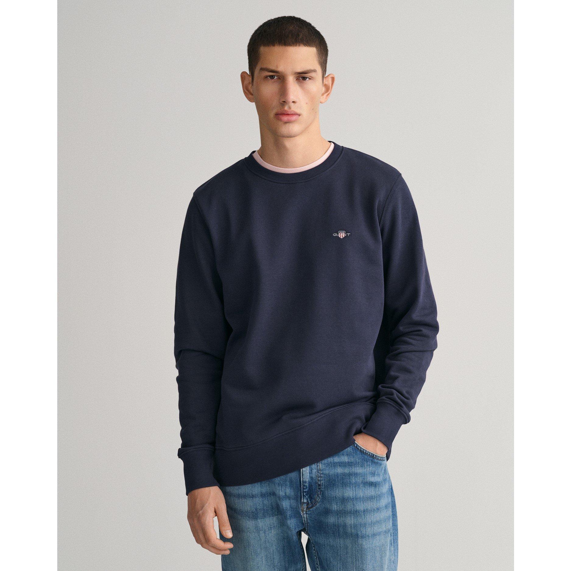 Navy 433 - Gant - Shield Crew Neck Sweatshirt - 2
