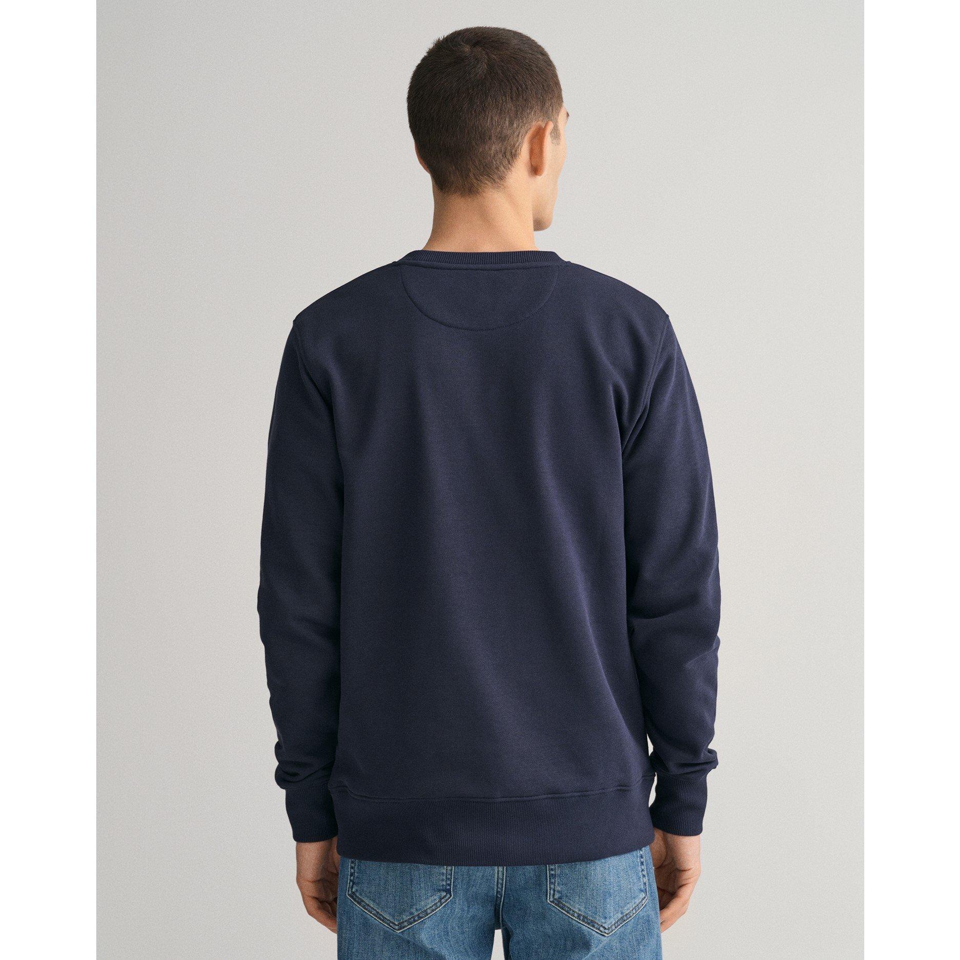 Navy 433 - Gant - Shield Crew Neck Sweatshirt - 3