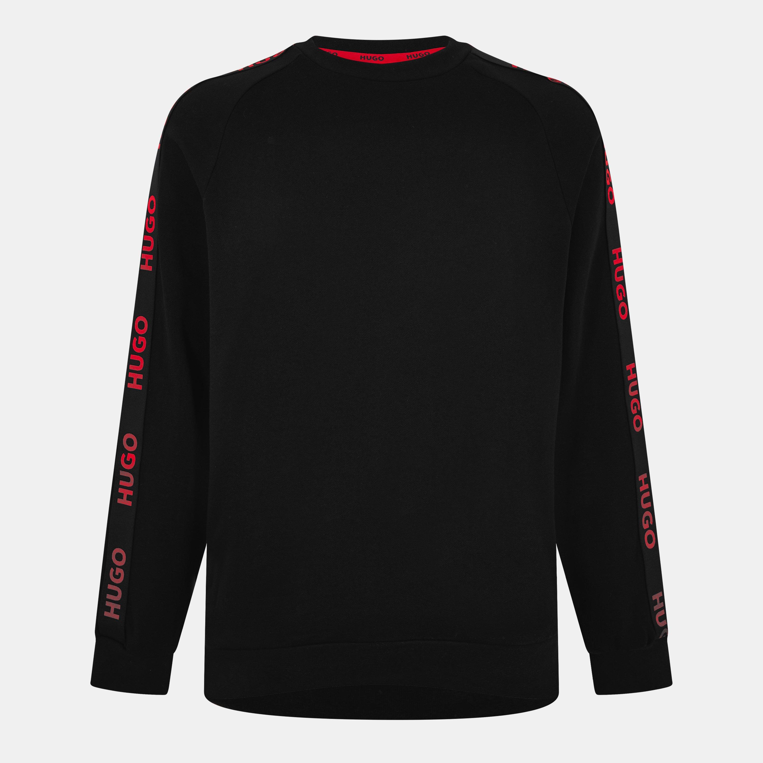 Black 001 - Hugo - Boss Lounge Sporty Logo Sweatshirt - 1