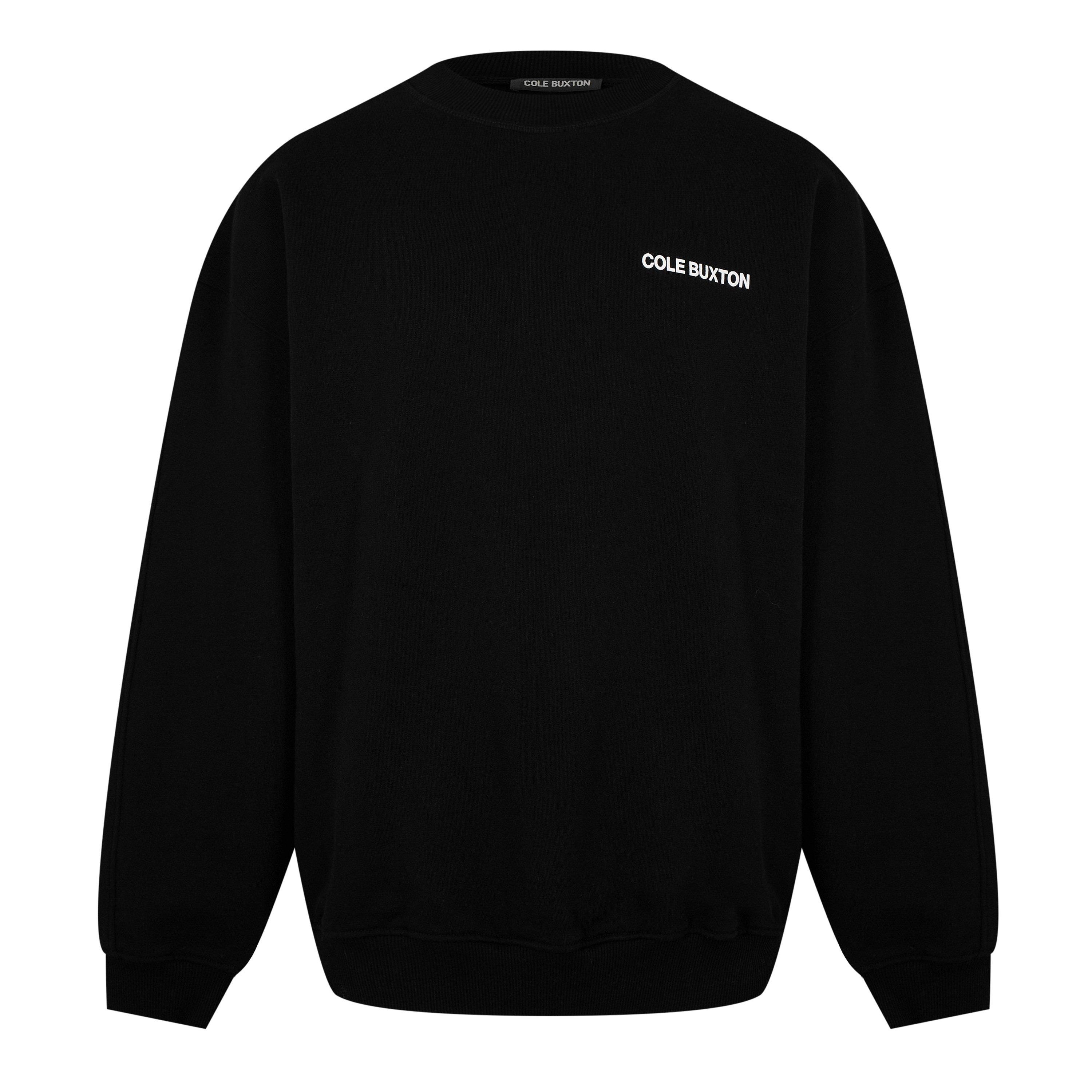 Black - Cole Buxton - Men's Logo Cotton Sportswear Sweatshirt - 1