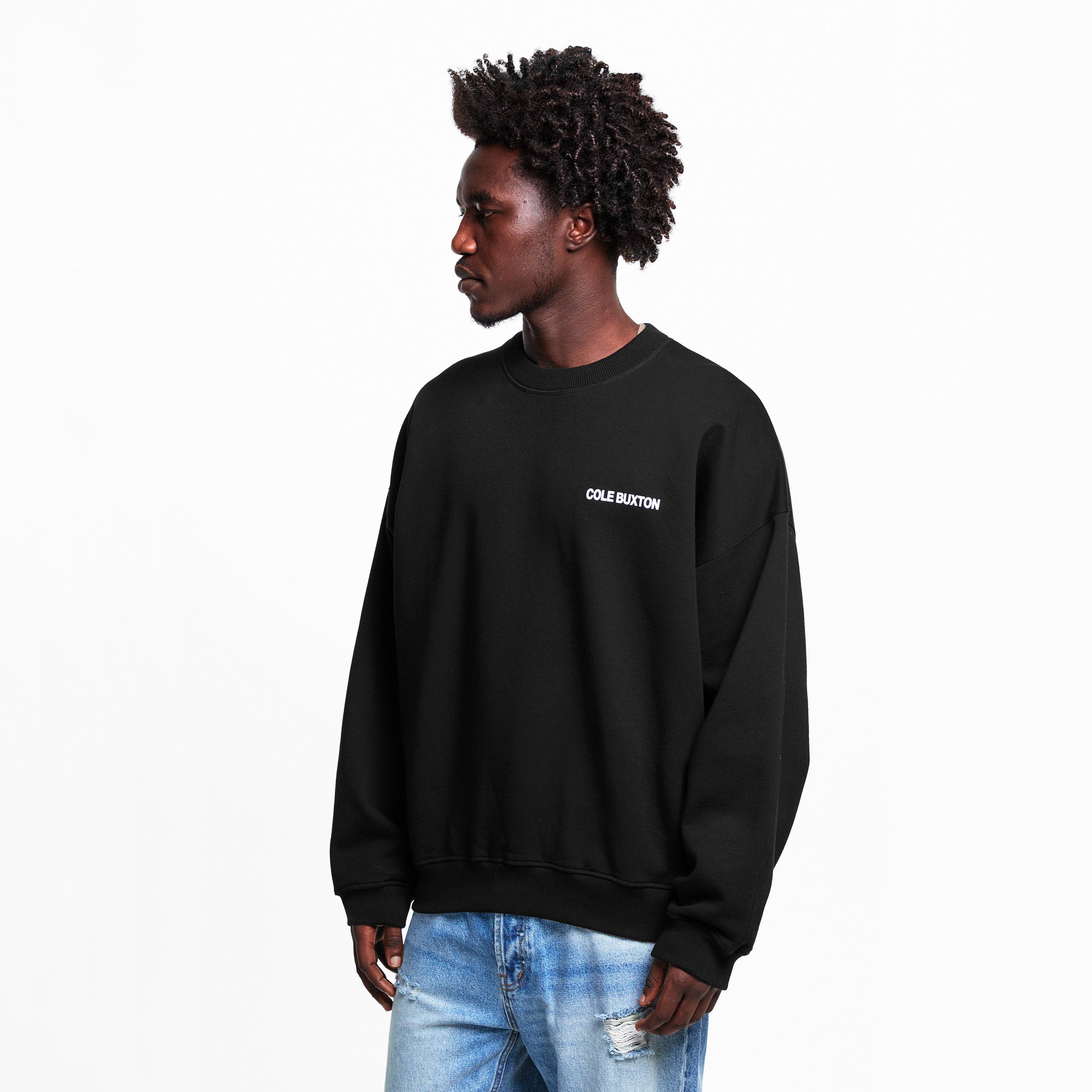 Black - Cole Buxton - Men's Logo Cotton Sportswear Sweatshirt - 3