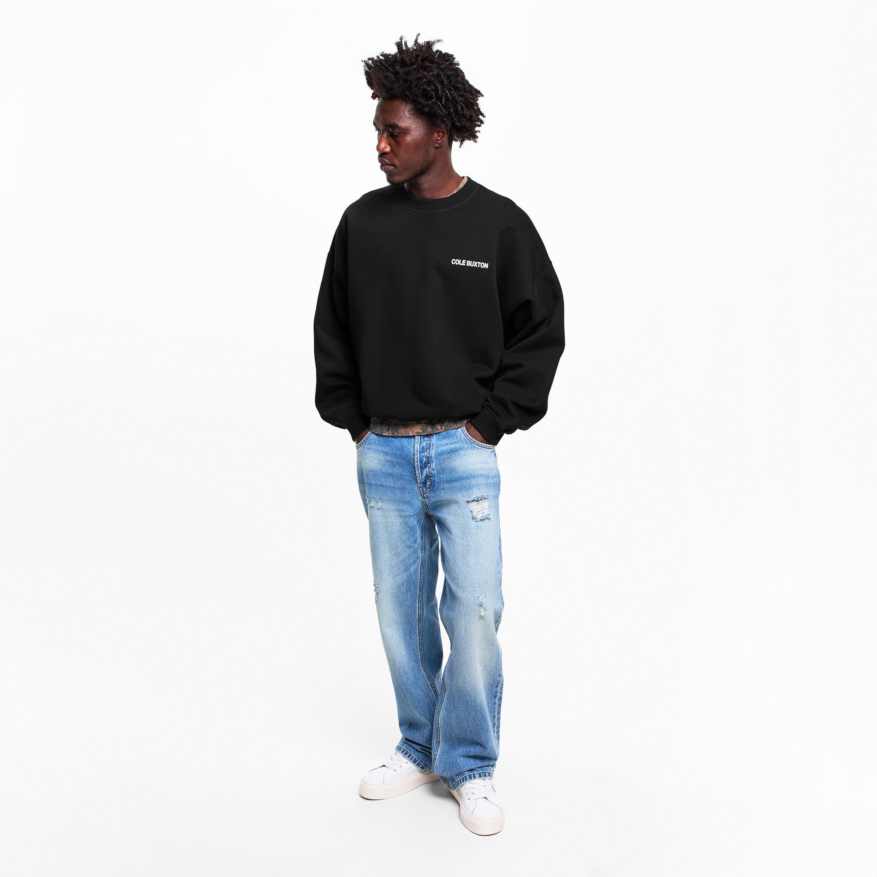 Black - Cole Buxton - Men's Logo Cotton Sportswear Sweatshirt - 5