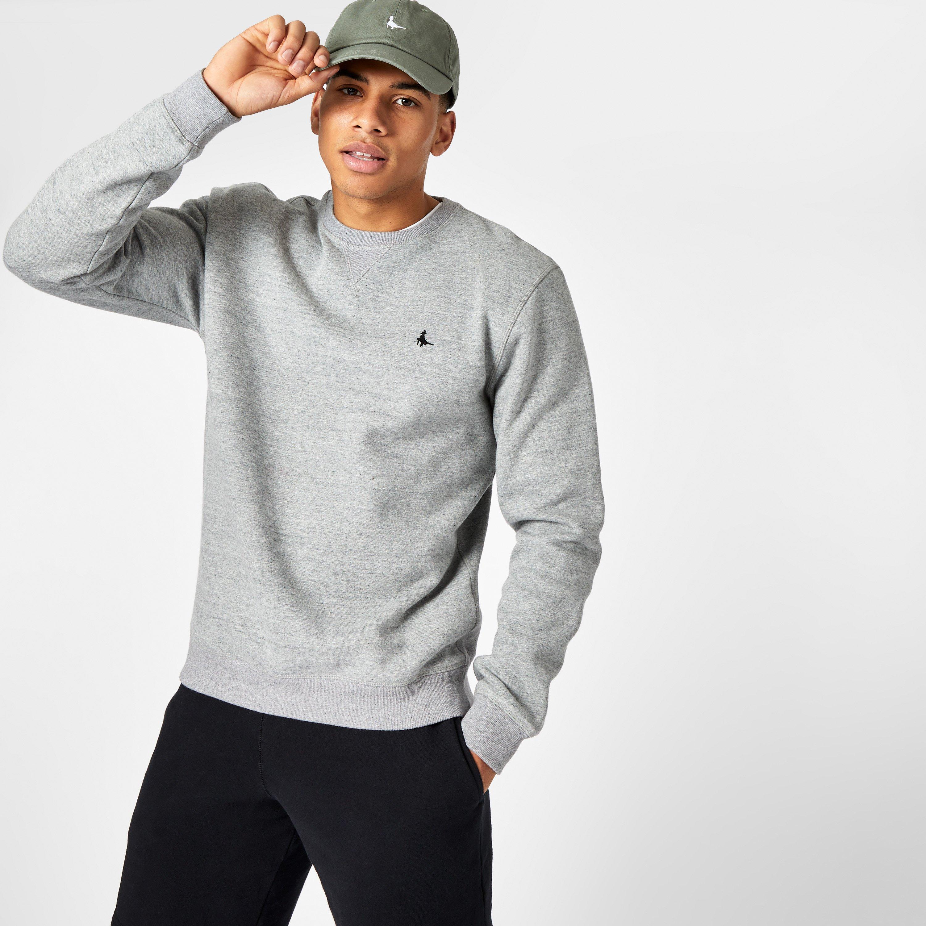 Grey Marl - Jack Wills - Belvue Logo Sweatshirt - 1