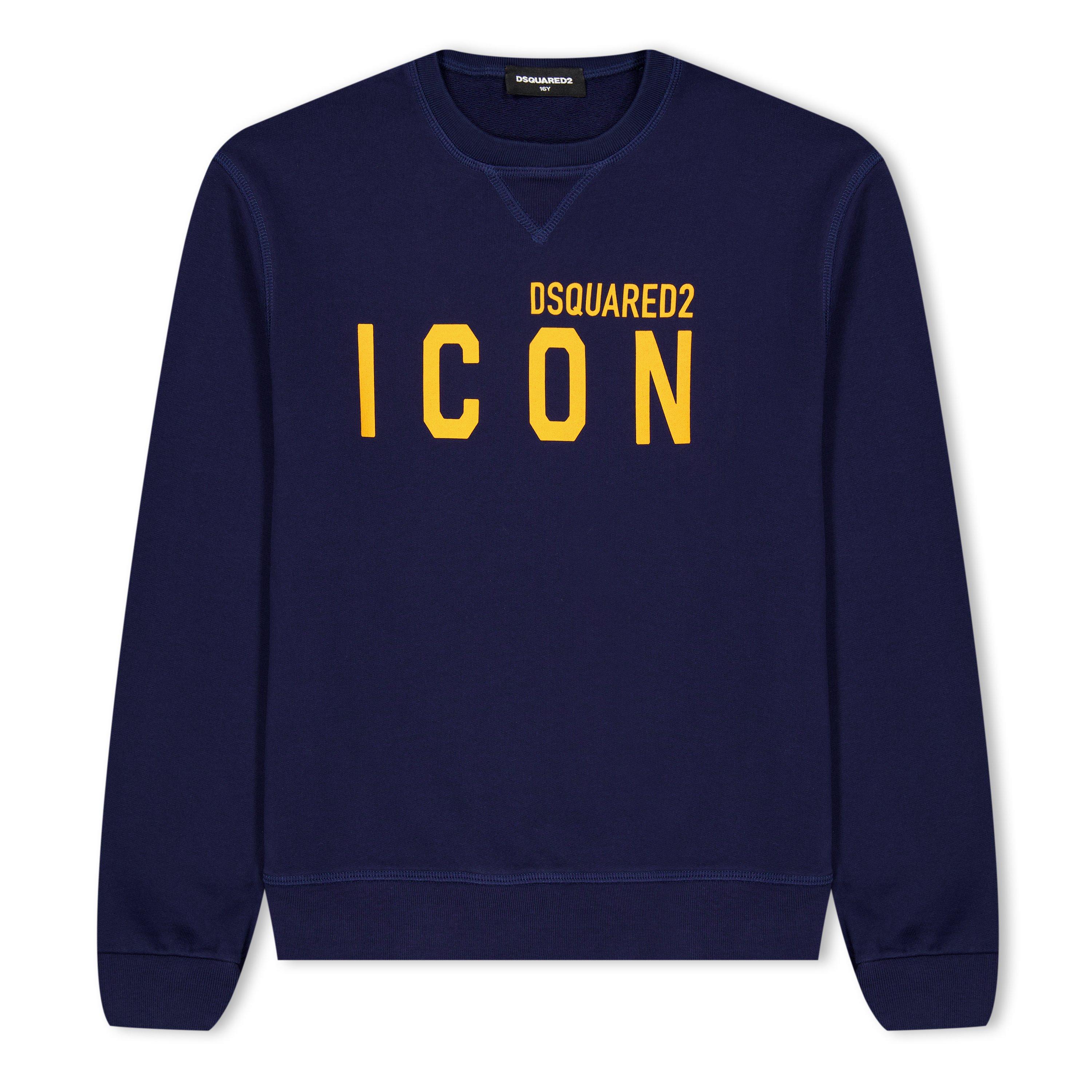 【送料&関税込】Dsquared2 Crewneck Pullover Jumper DSQUARED2 ICON COOL FIT CREWNECK - Sweatshirt - black