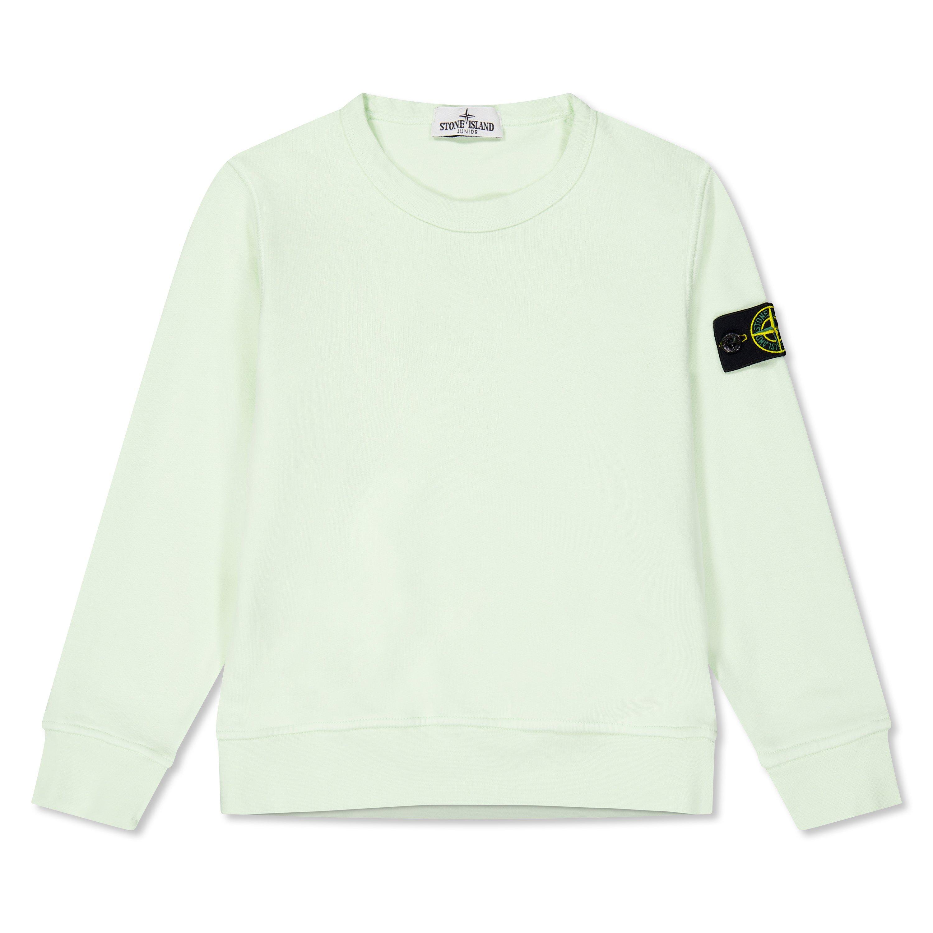 Stone Island Boys' Plain Cotton Badge Crew Lightweight Jumper - Clorfilla V005C - 14 Years