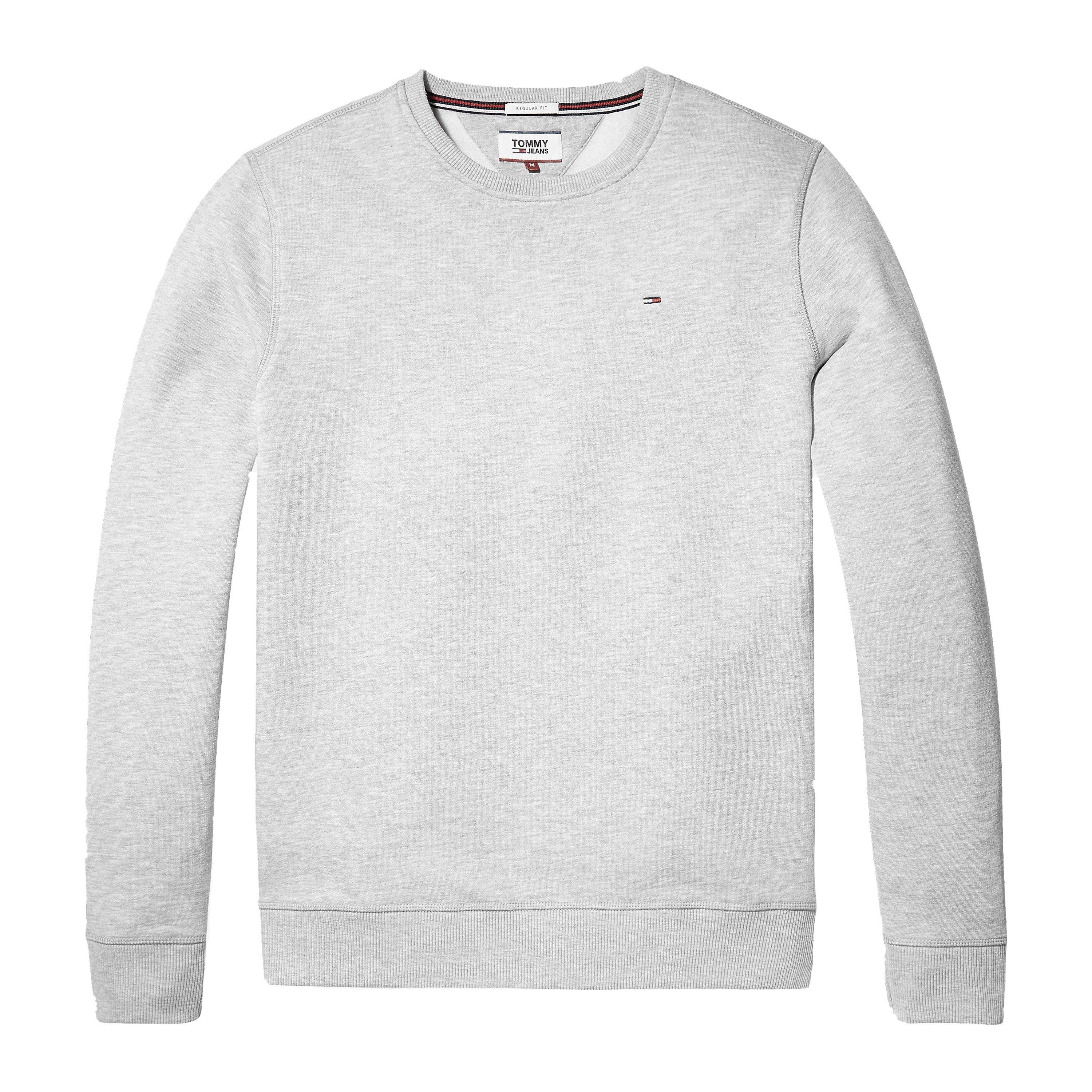 Grey Heather - Tommy Jeans - Crew Neck Sweatshirt - 1