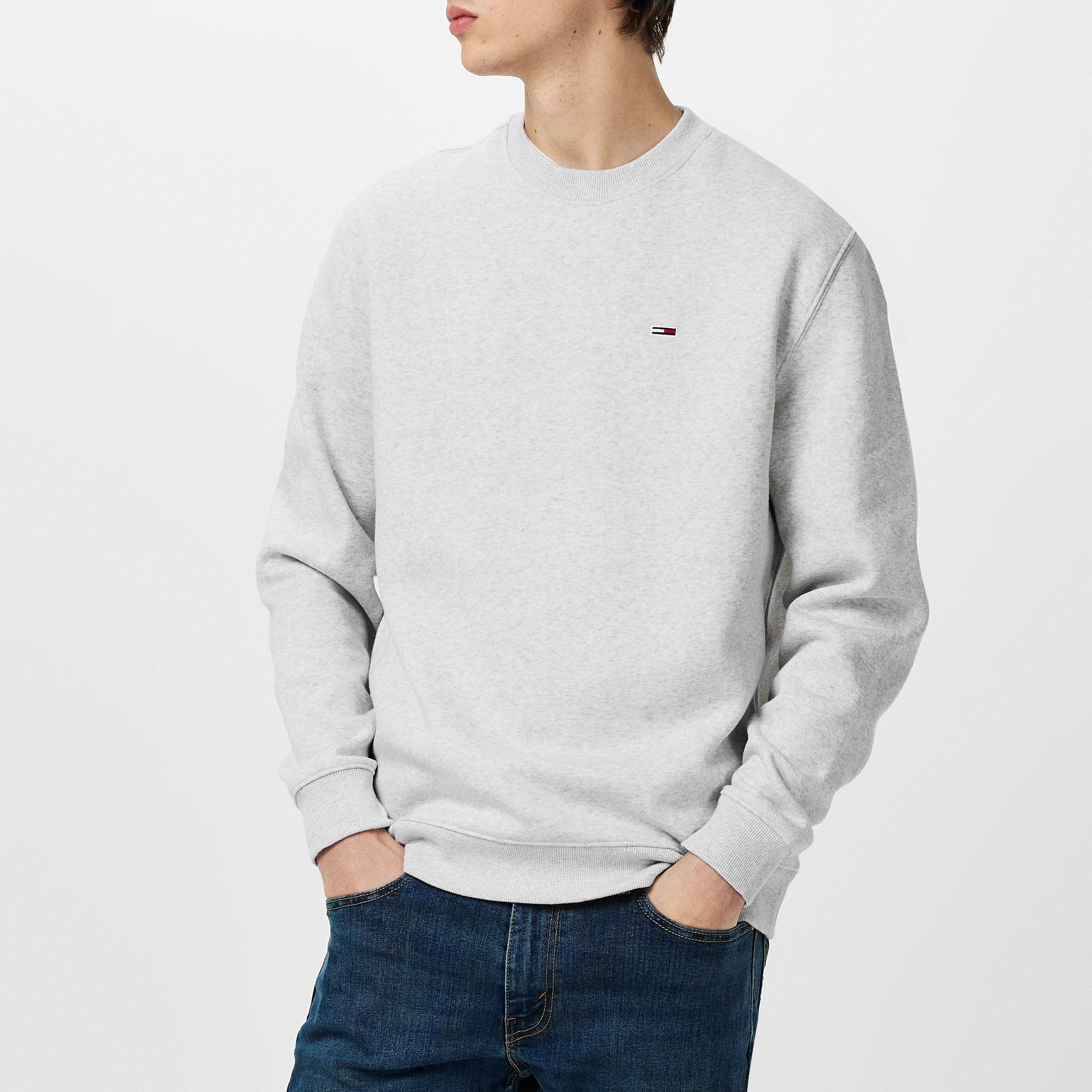 Grey Heather - Tommy Jeans - Neck Sweatshirt - 3