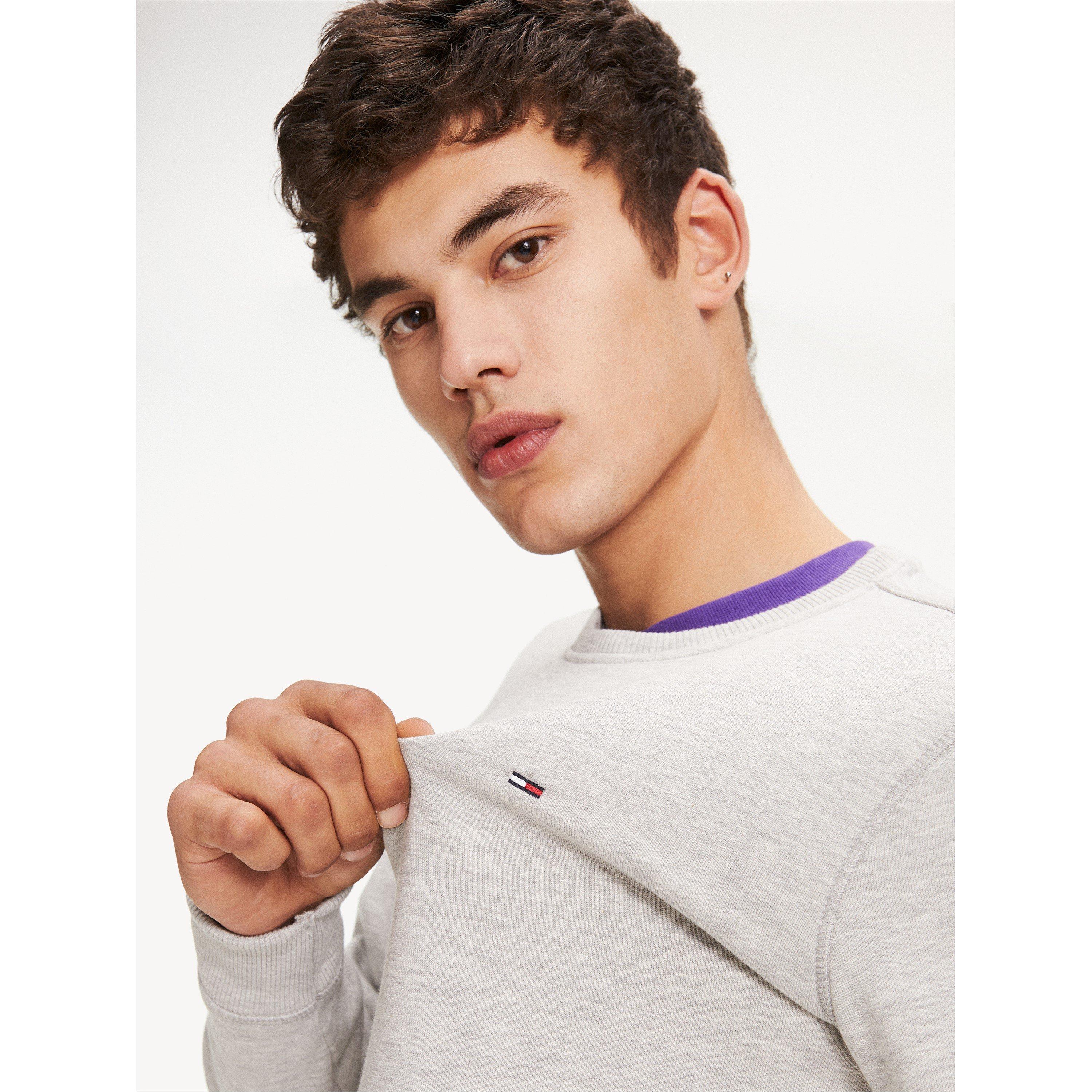 Grey Heather - Tommy Jeans - Neck Sweatshirt - 5
