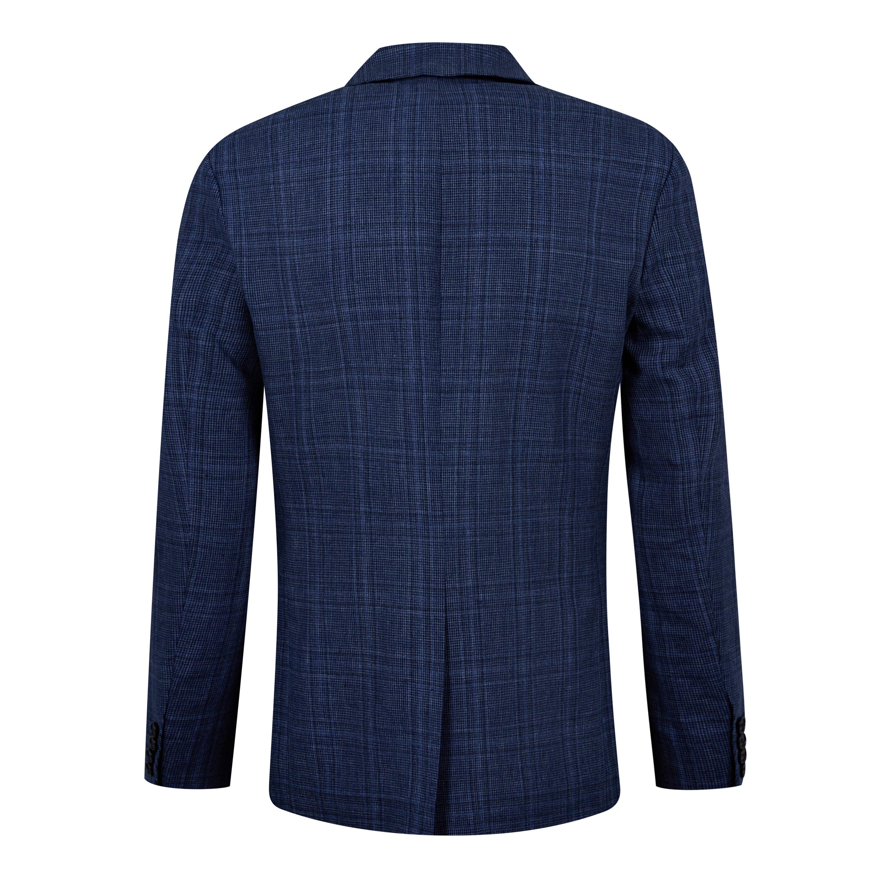 Blau kariert - Ted Baker - Men's Octant Slim Fit Check Suit Jacket - 7