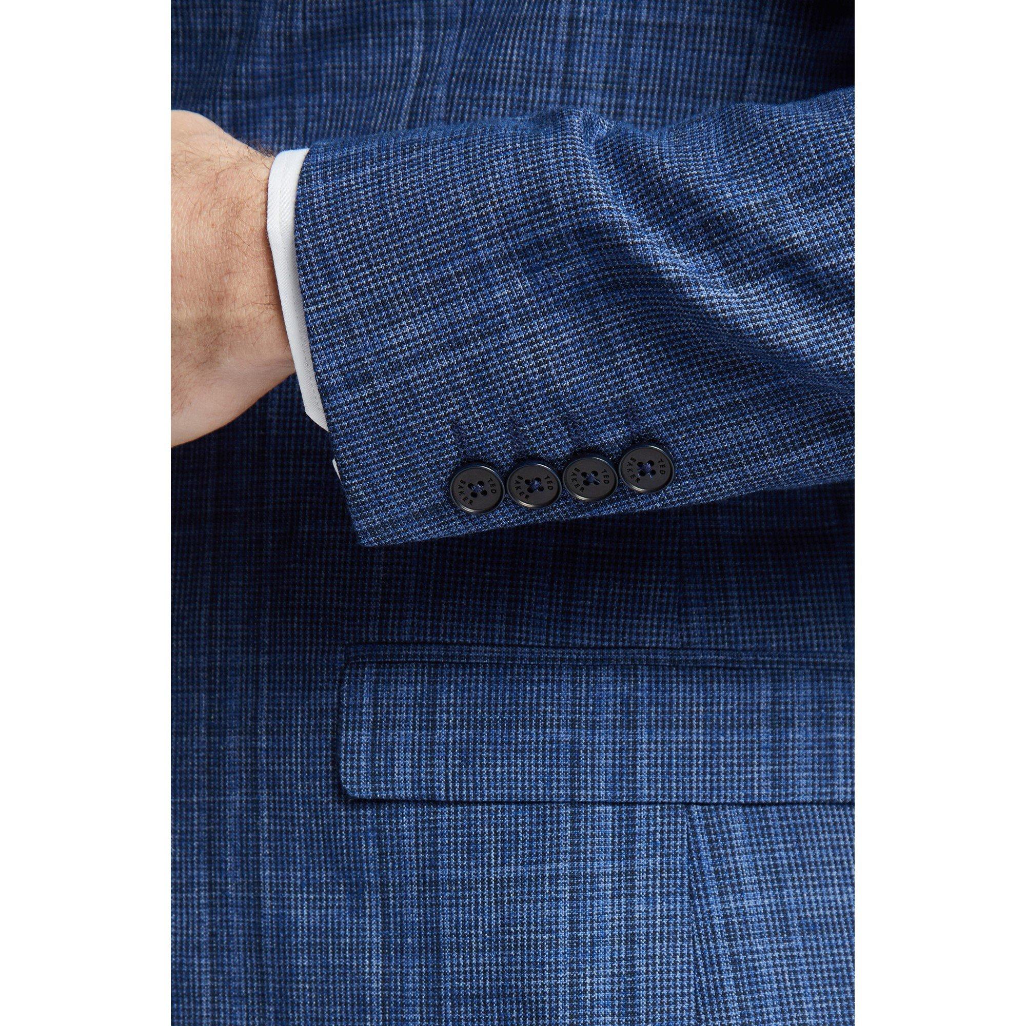Blau kariert - Ted Baker - Men's Octant Slim Fit Check Suit Jacket - 4