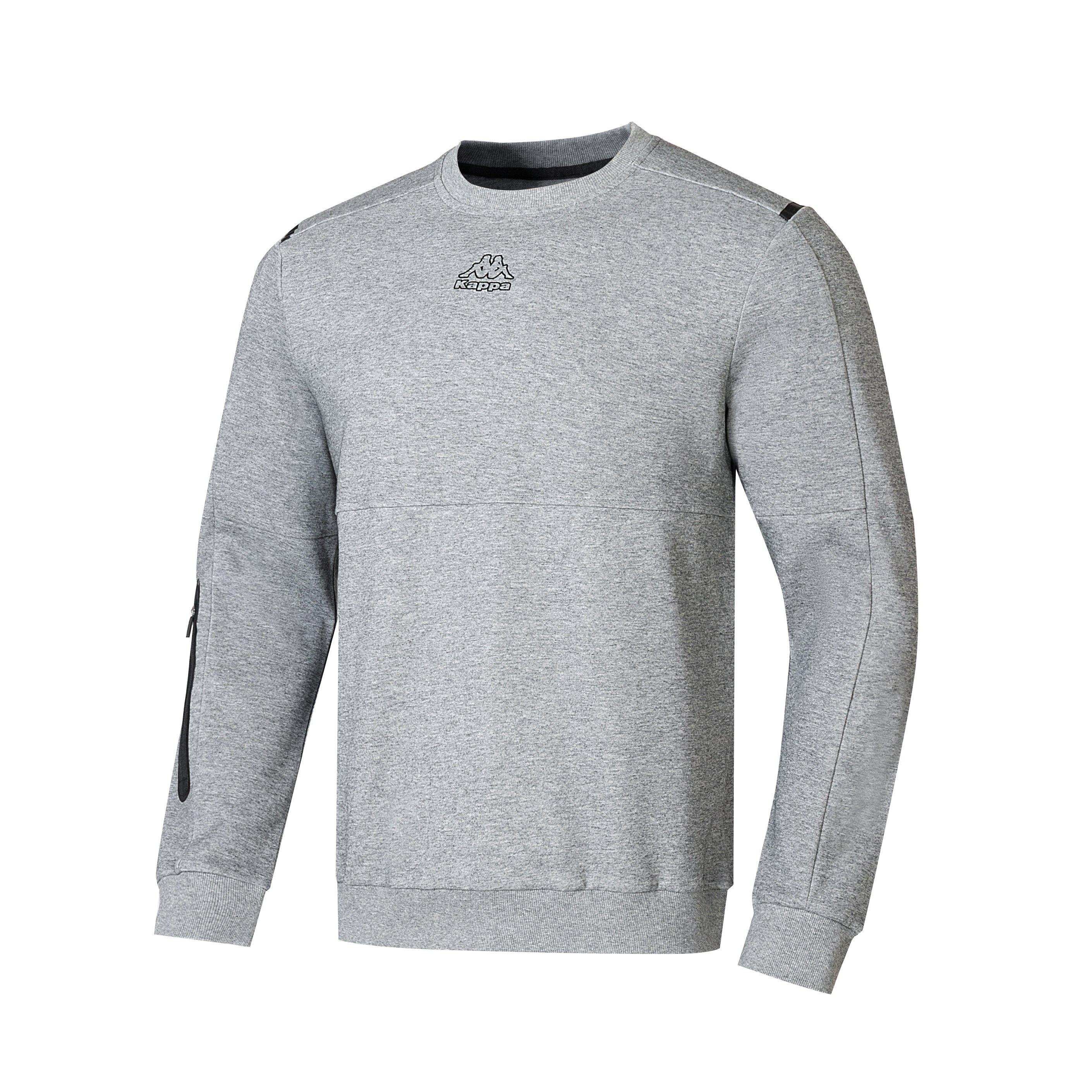 Grå Marl - Kappa - Tech FL Crew Neck Mens Jumper Sweater - 2