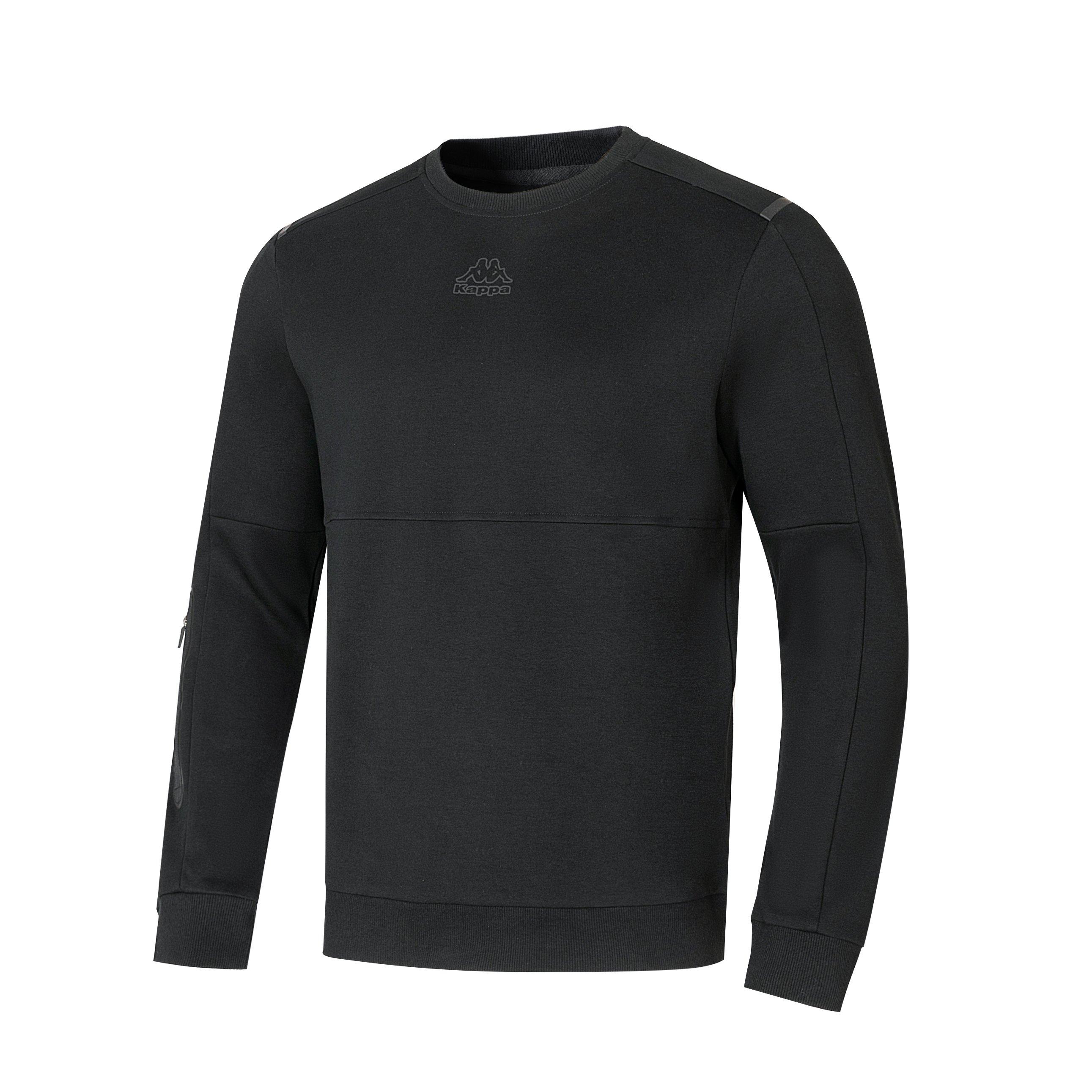 Zwart - Kappa - Tech FL Crew Neck Mens Jumper Sweater - 2