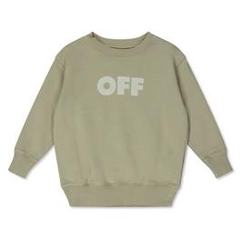 Off White Dyed Crew Neck Sweater Junior