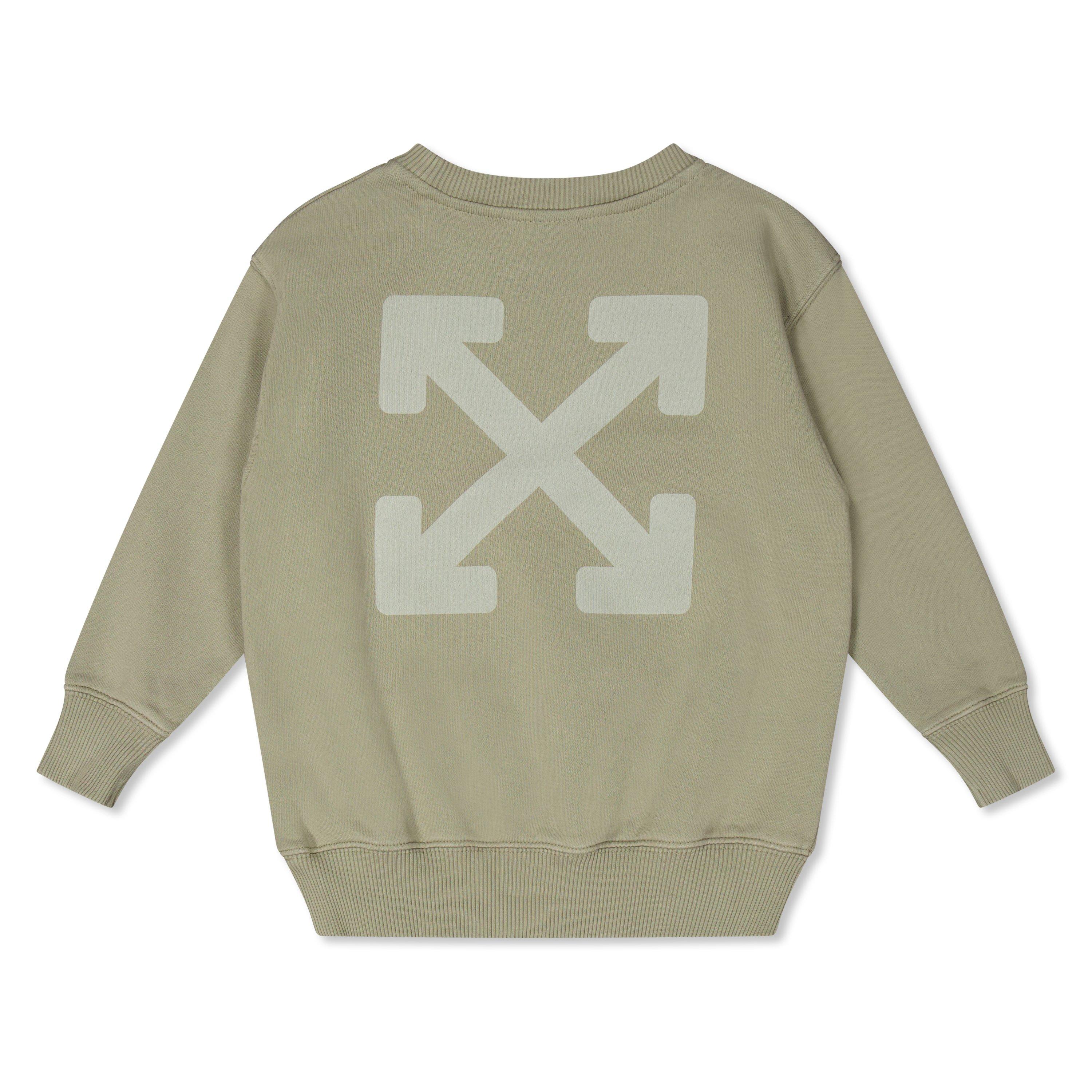 Beige 6305 - Off White - Unisex Dyed Crew Sweatshirt, Iconic Logo - 2