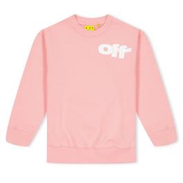 Off White Logo Crew Sweatshirt Girls