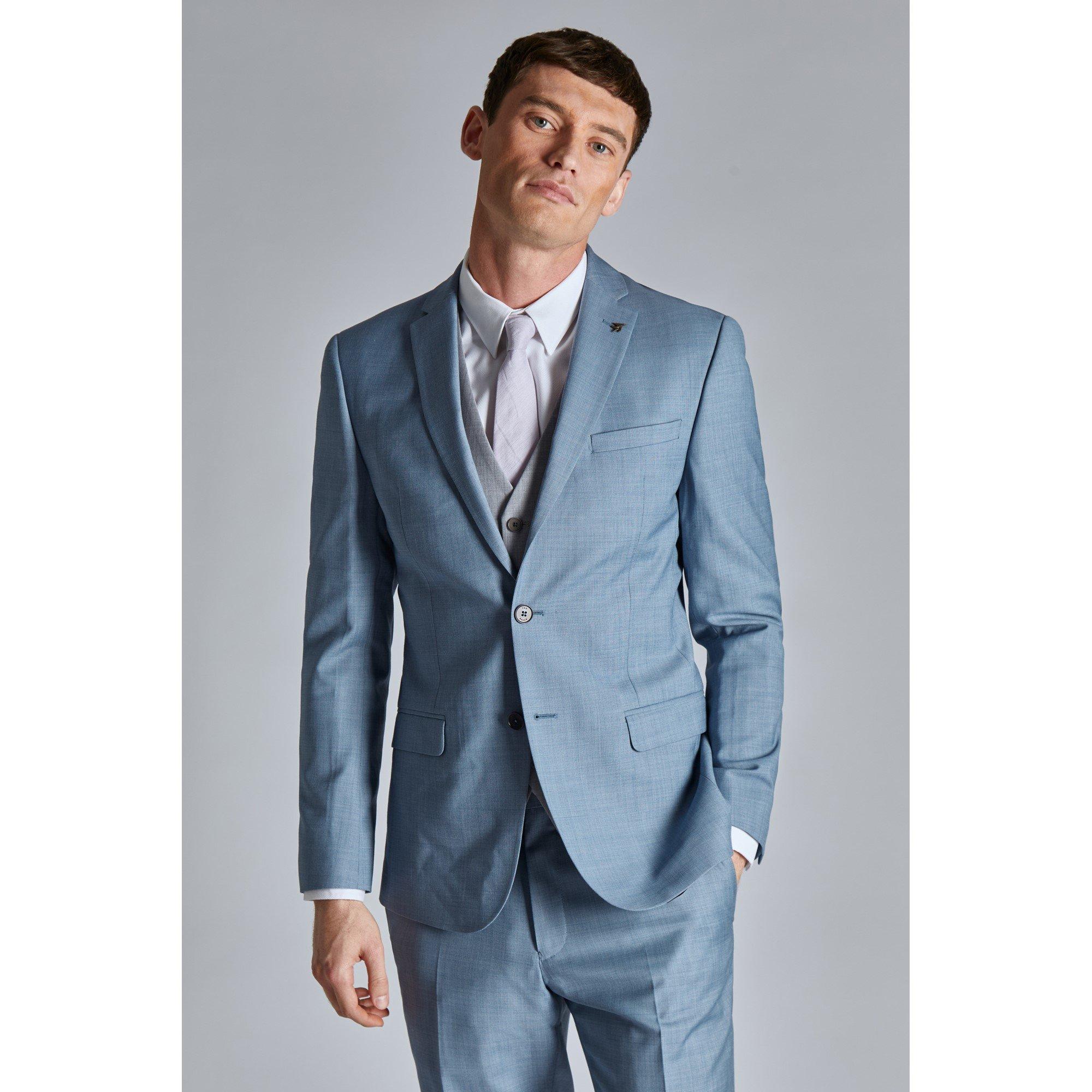 Weiches Blau - Ted Baker - Men's Orion Slim Fit Suit Jacket - 2