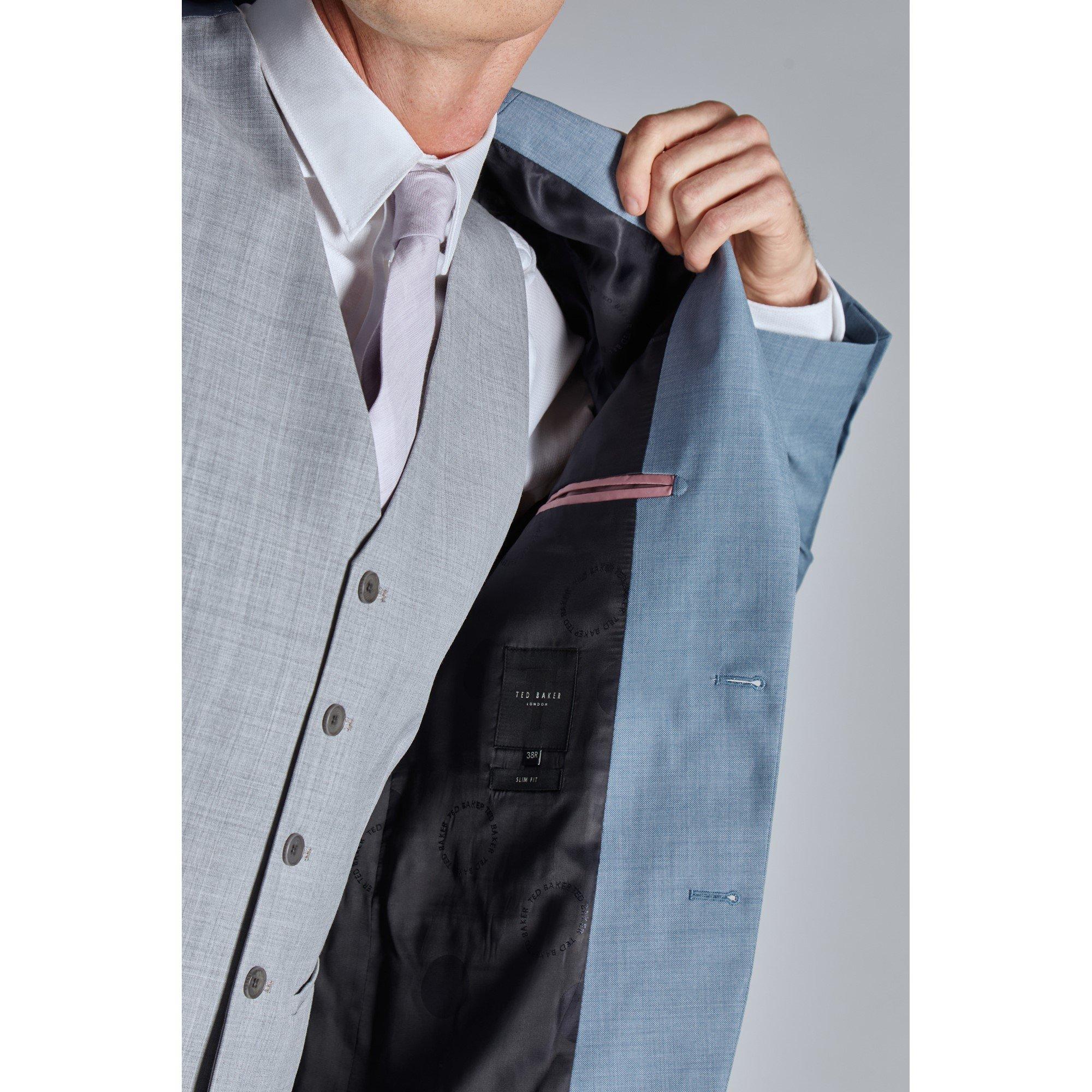 Weiches Blau - Ted Baker - Men's Orion Slim Fit Suit Jacket - 5