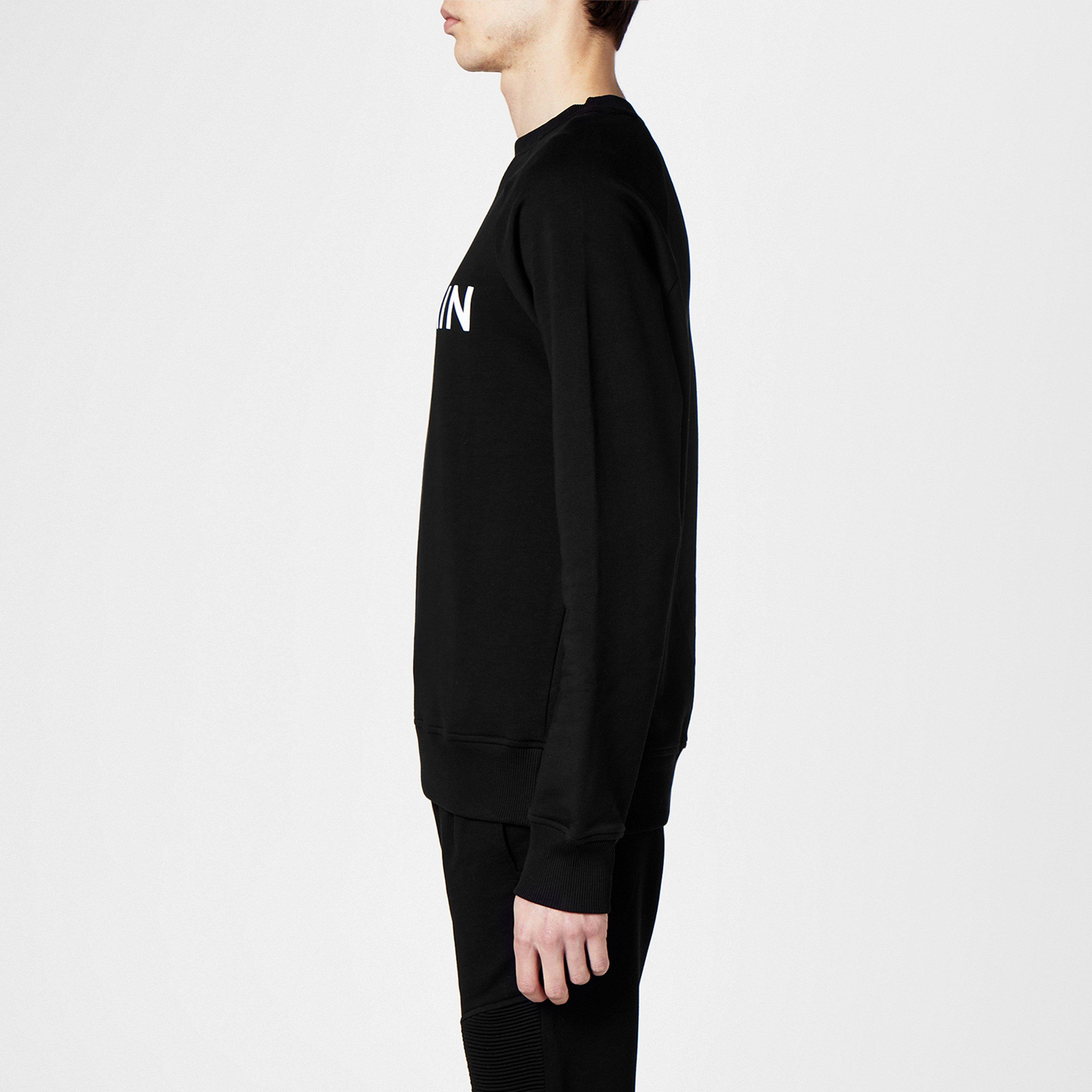 Noir/Blanc EAB - Balmain - Logo Crew Sweater - 2
