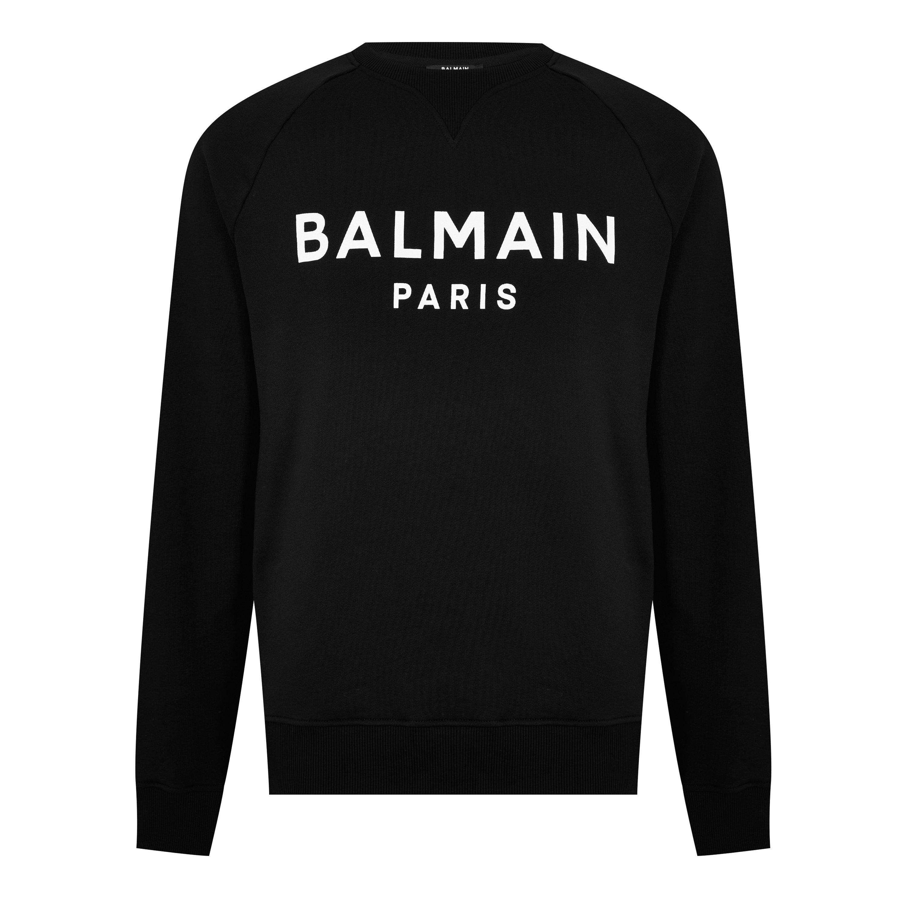 Noir/Blanc EAB - Balmain - Logo Crew Sweater - 5