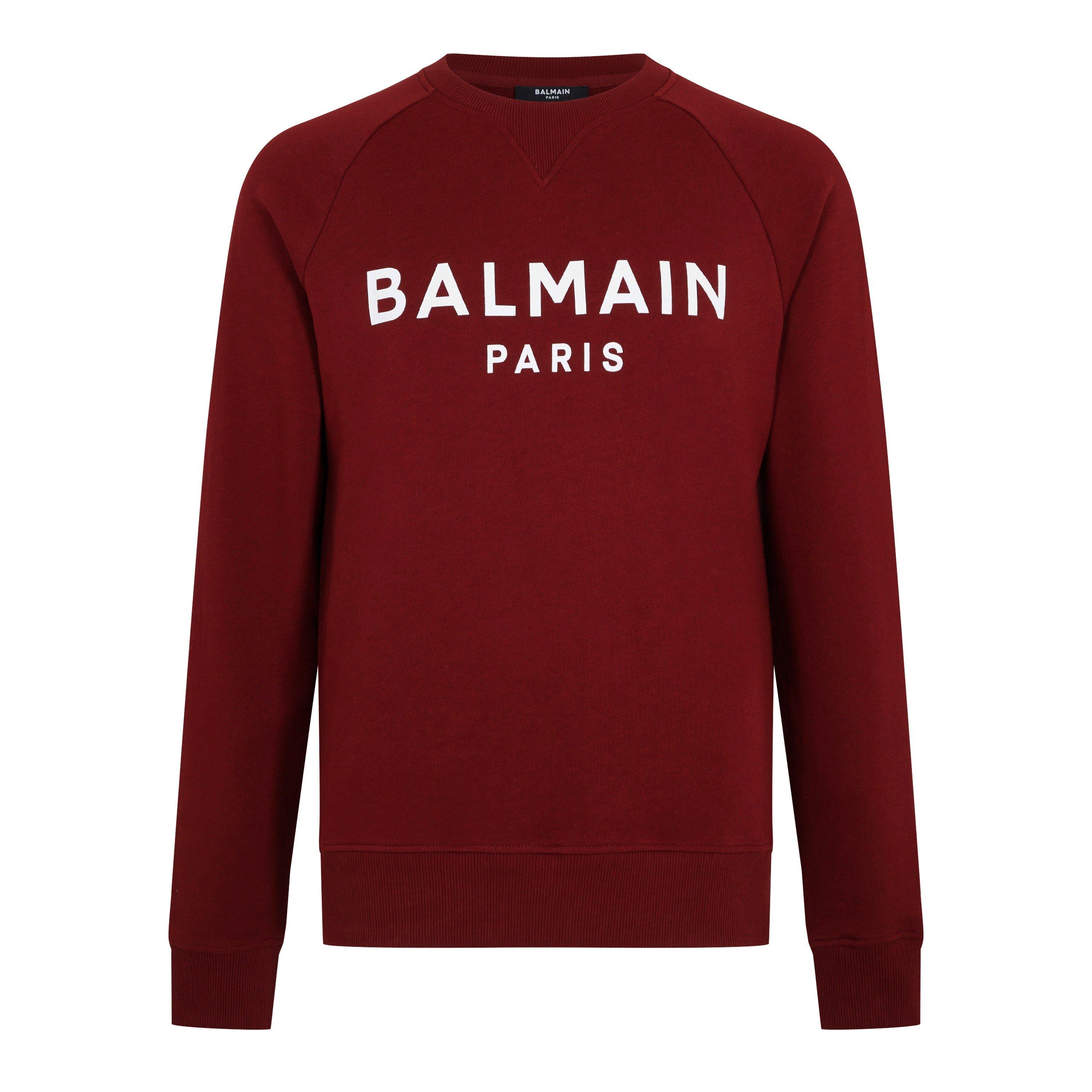Red/Wht MEB - Balmain - Logo Crew Sweater - 5