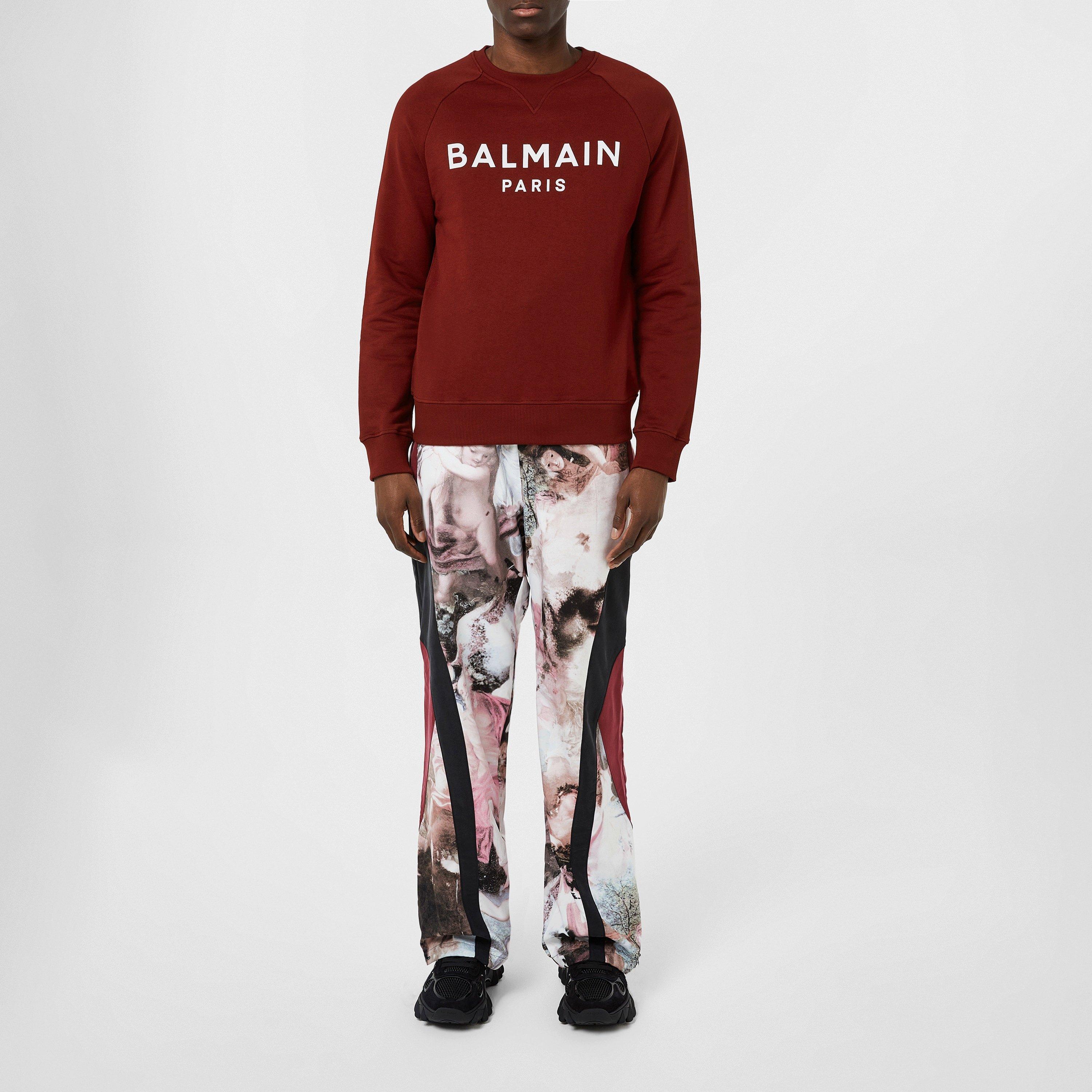 Red/Wht MEB - Balmain - Logo Crew Sweater - 4