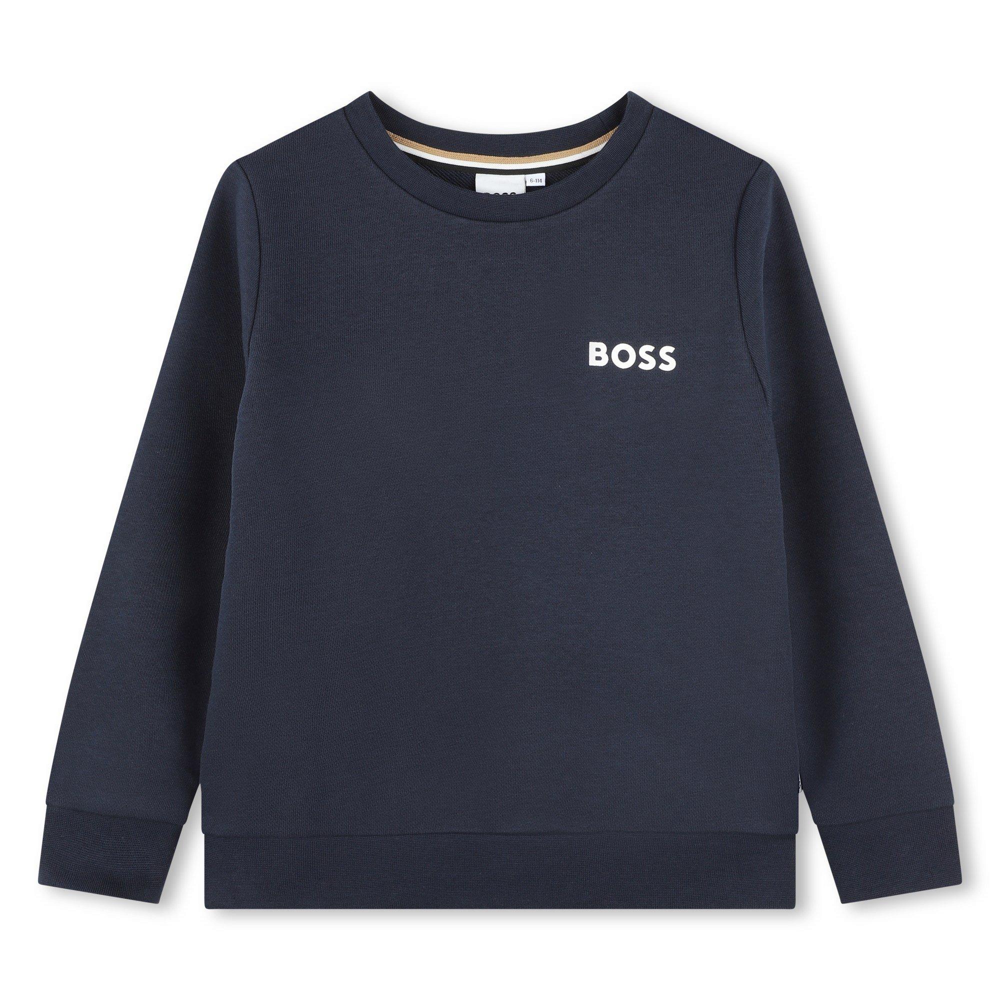 Boss Boys Kids Iconic Logo Sweatshirt - Navy 09 - 12Y