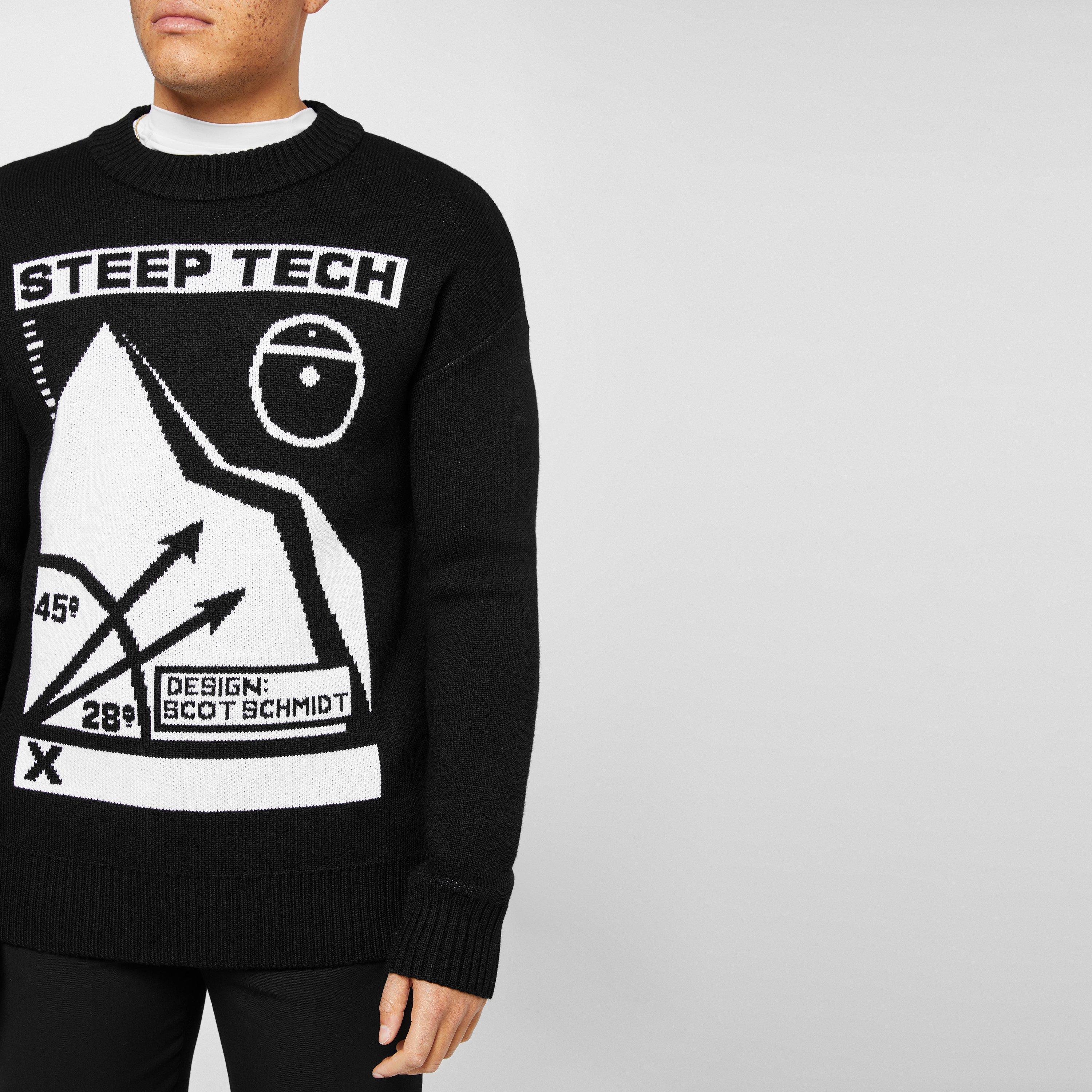 Black - The North Face Black - Men's Steep Tech Crew Sweatshirt - 4