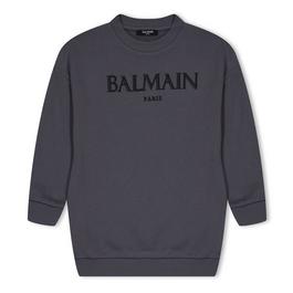 Balmain Paris Logo Crew Sweater Juniors