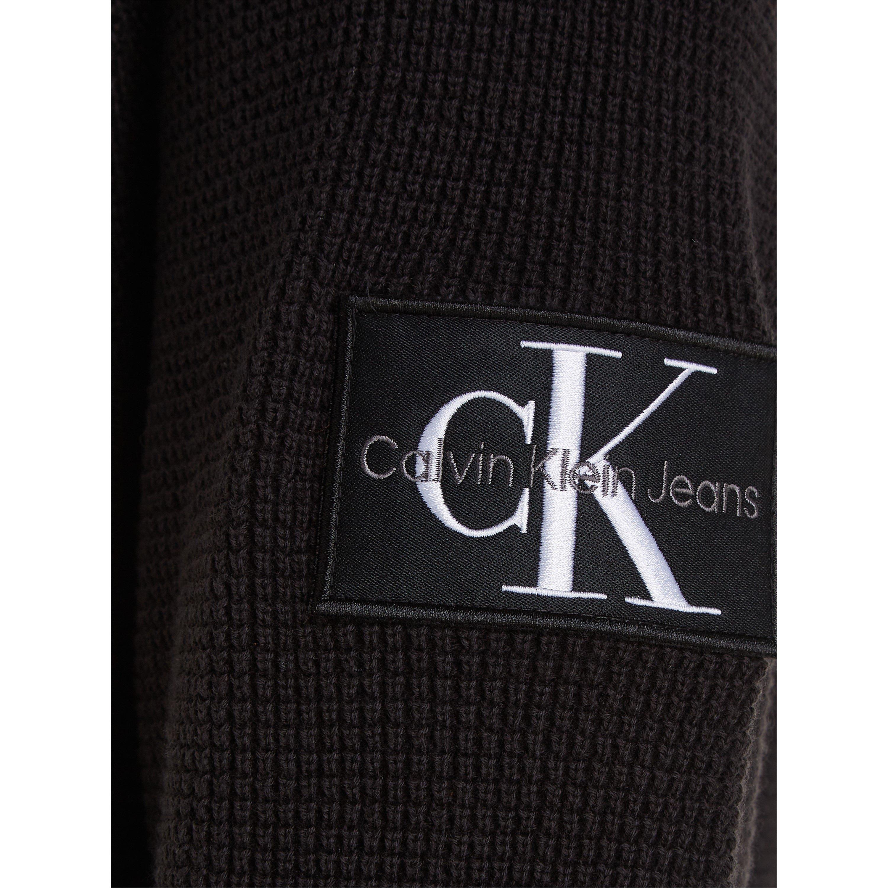 Ck Black BEH - Calvin Klein Jeans - Men's Badge Easy Crew Sweatshirt - 5