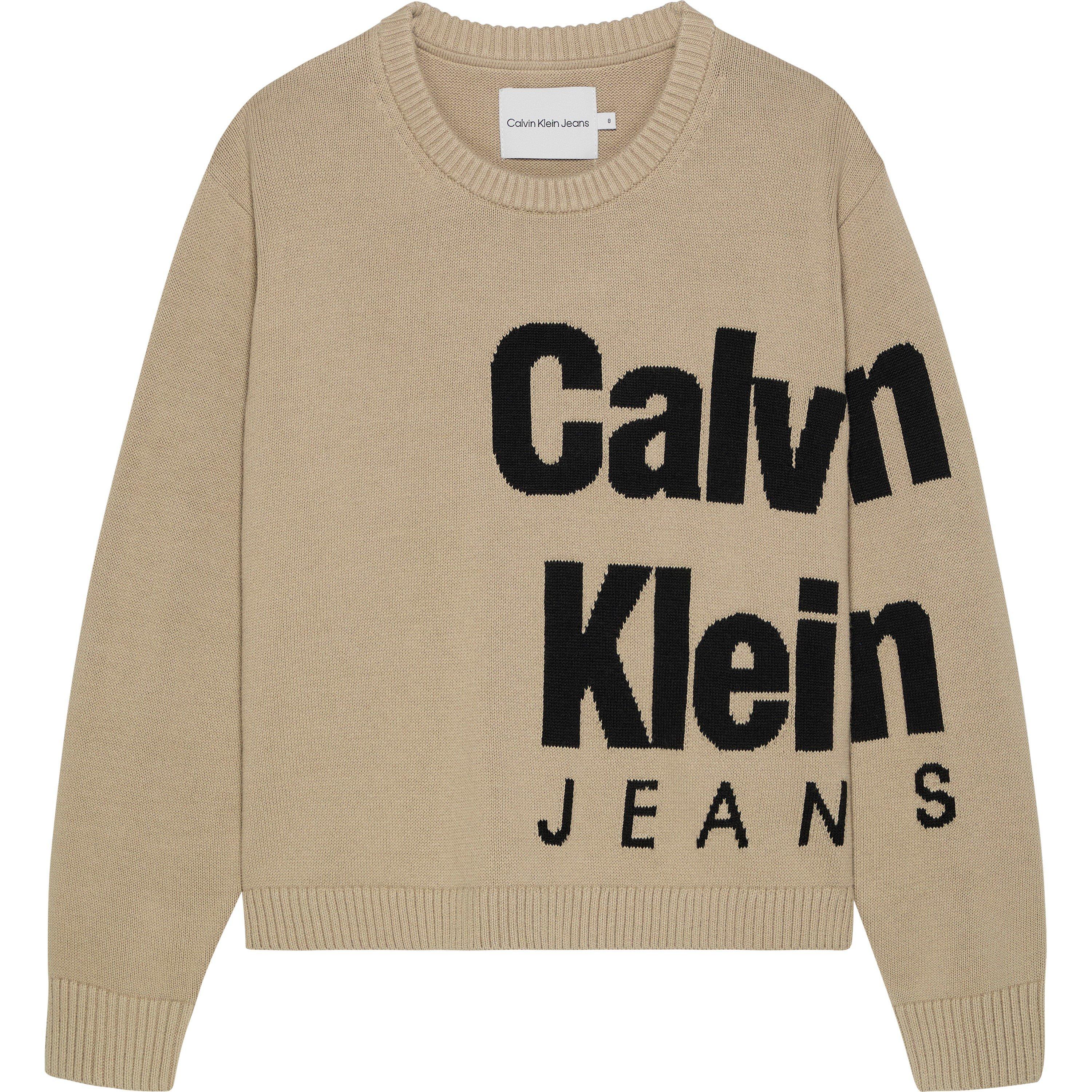 PED taupe - Calvin Klein Jeans - Kids' Blown Up Logo Layers Sweatshirt - 1