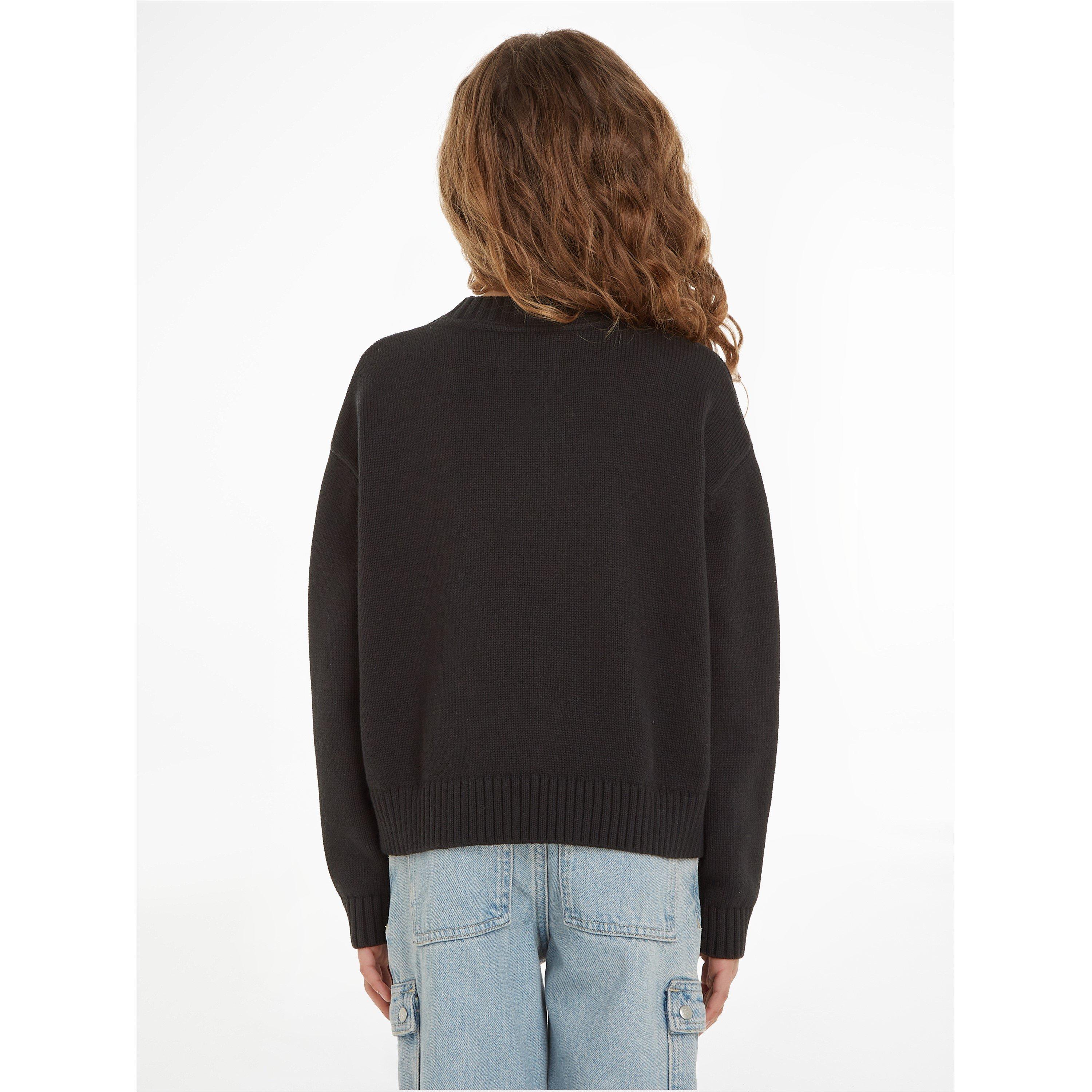 Black BEH - Calvin Klein Jeans - Kids' Fluffy Monogram Sweatshirt - 4