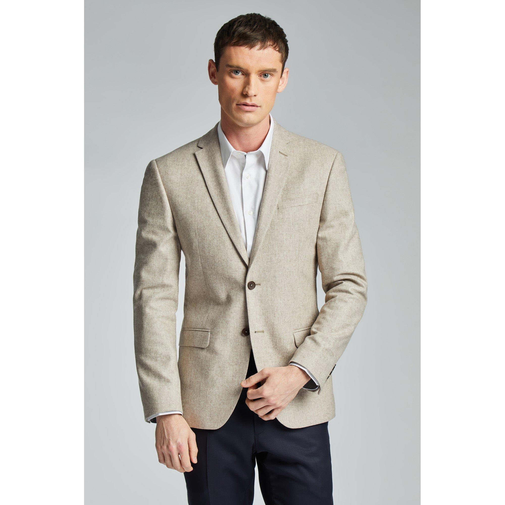 Oatmeal - Ted Baker - Men's Apus Slim Fit Suit Jacket - 2