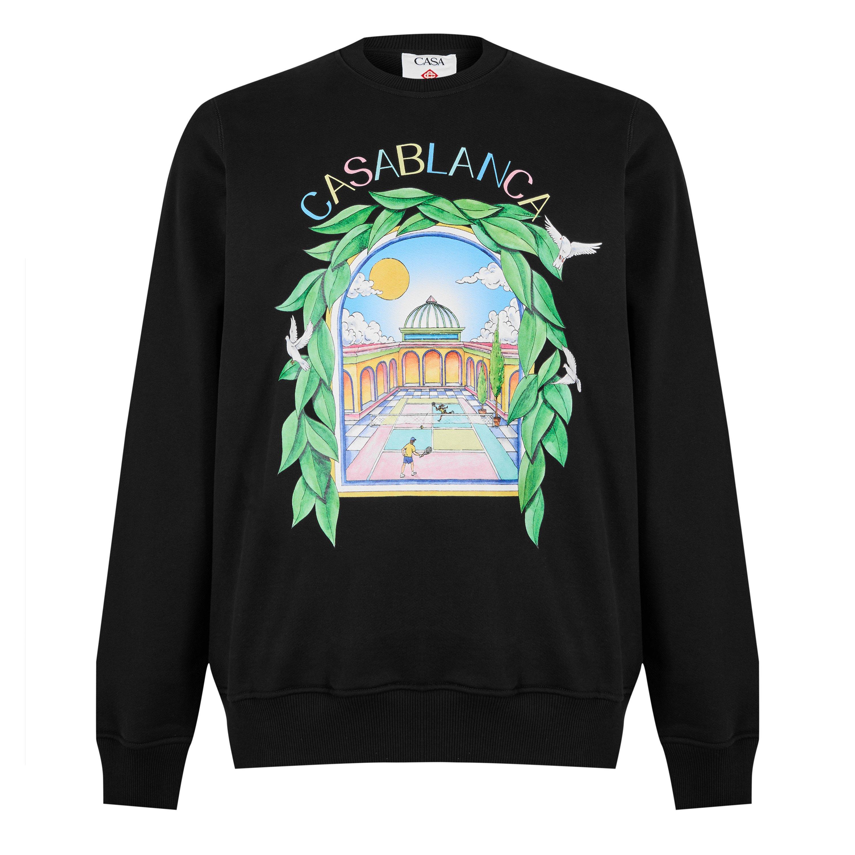Casablanca Larche Tennis Club Sweatshirt - Black - Size 2X Large