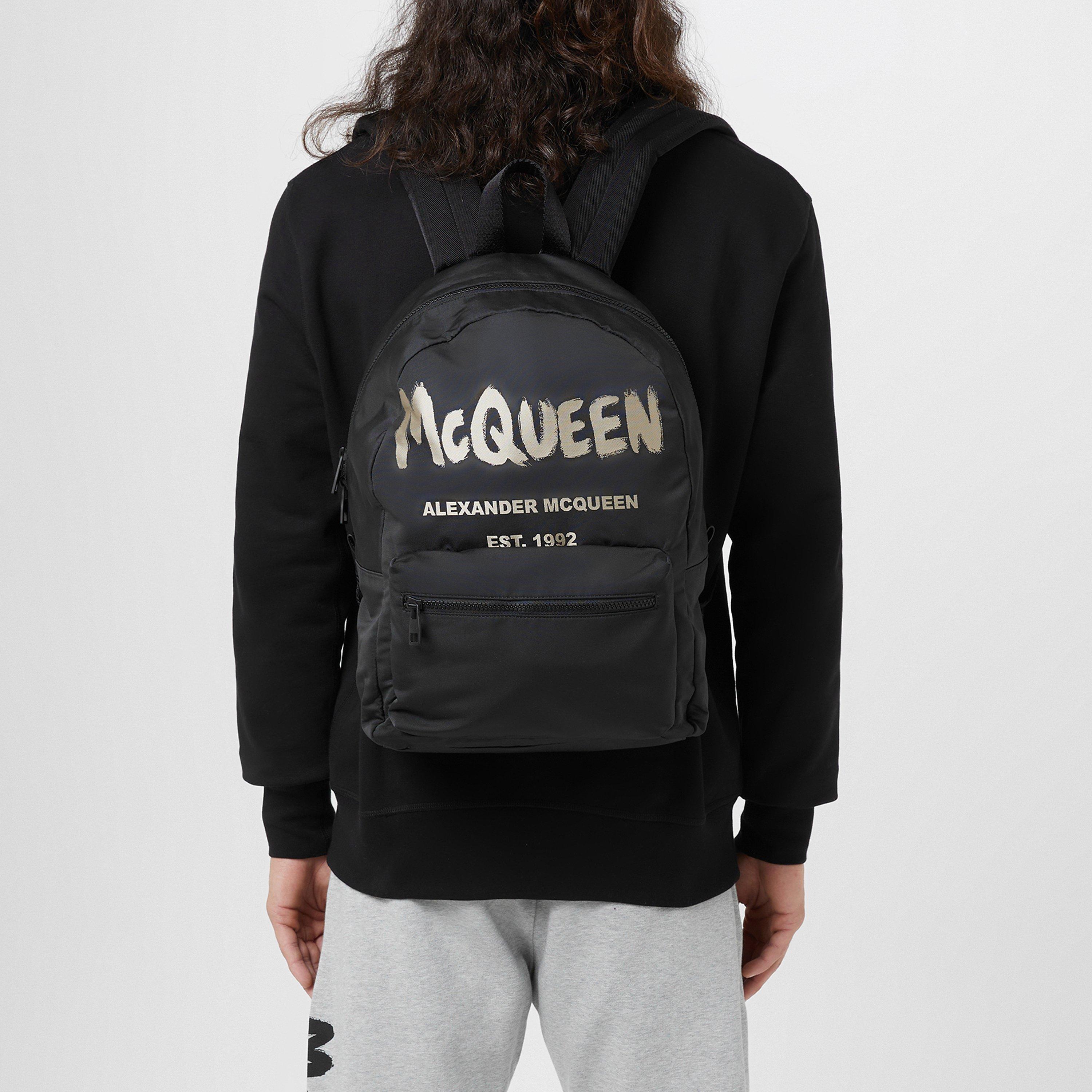 Black/Wht 0901 - Alexander McQueen - Graffiti Sweatshirt - 3