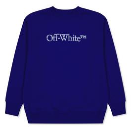 Off White Bookish Logo Sweatshirt Juniors
