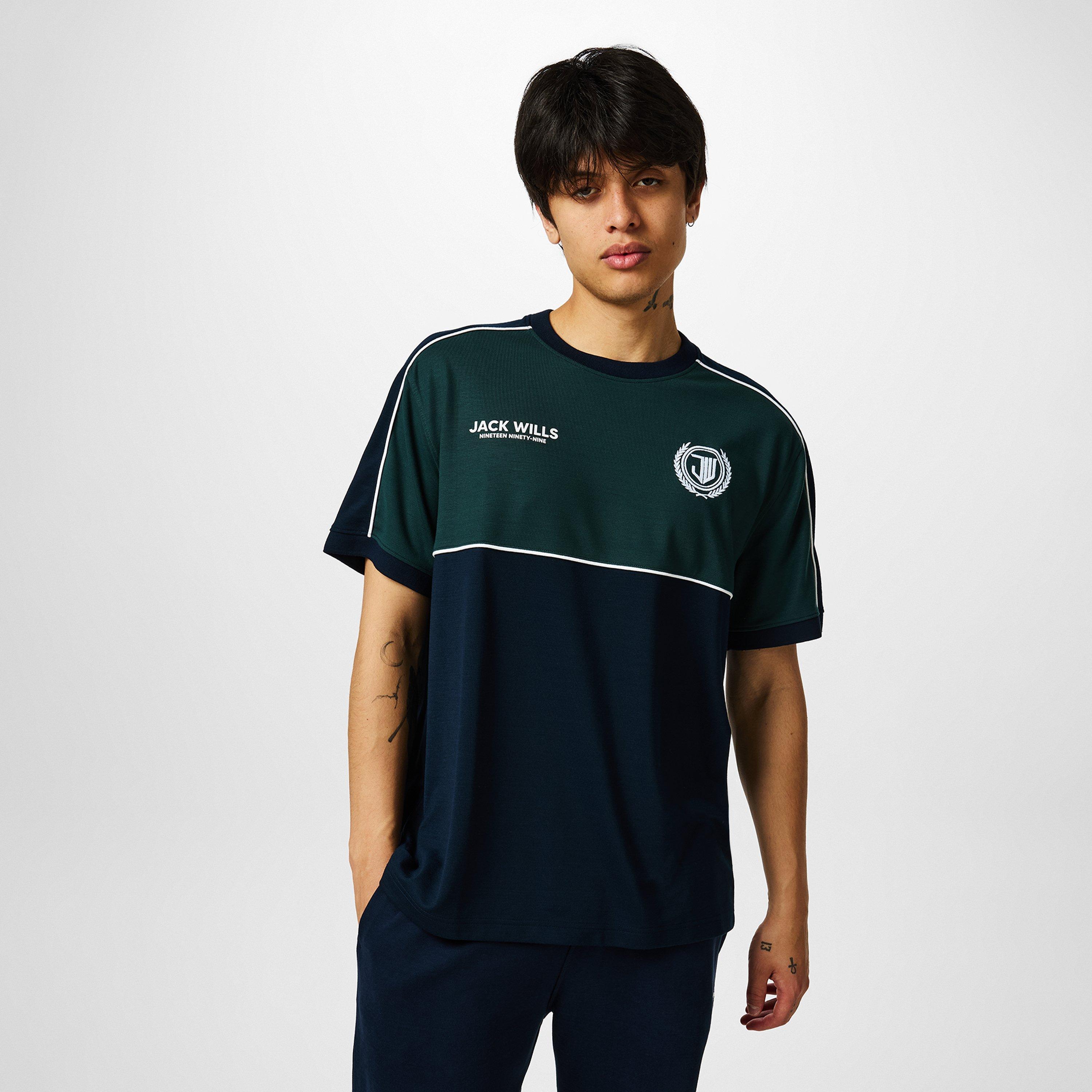 Marineblå - Jack Wills - JW Pipe Regular Fit T-Shirt - 3