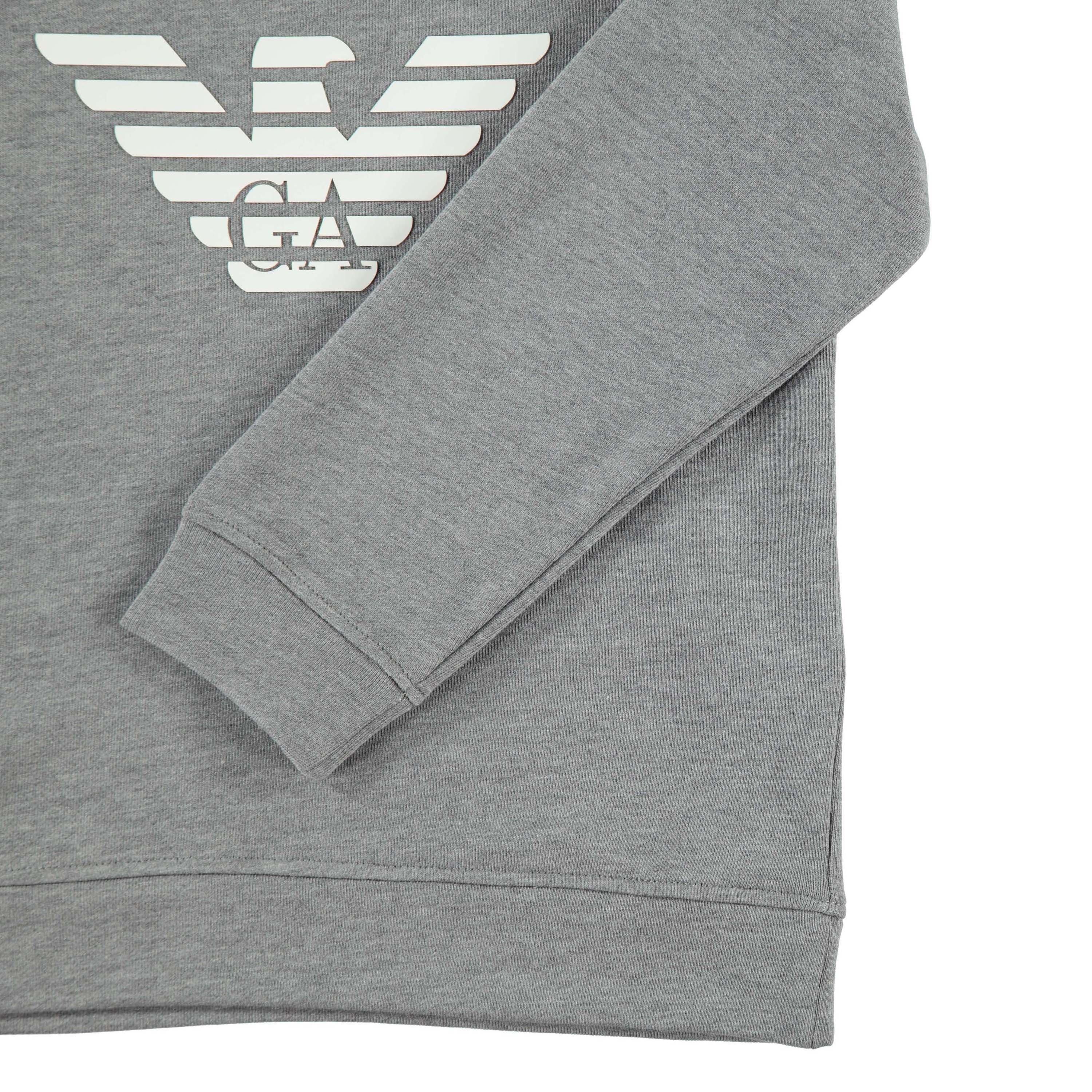 Grey F606 - Emporio Armani - Eagle Logo Sweater Juniors - 4
