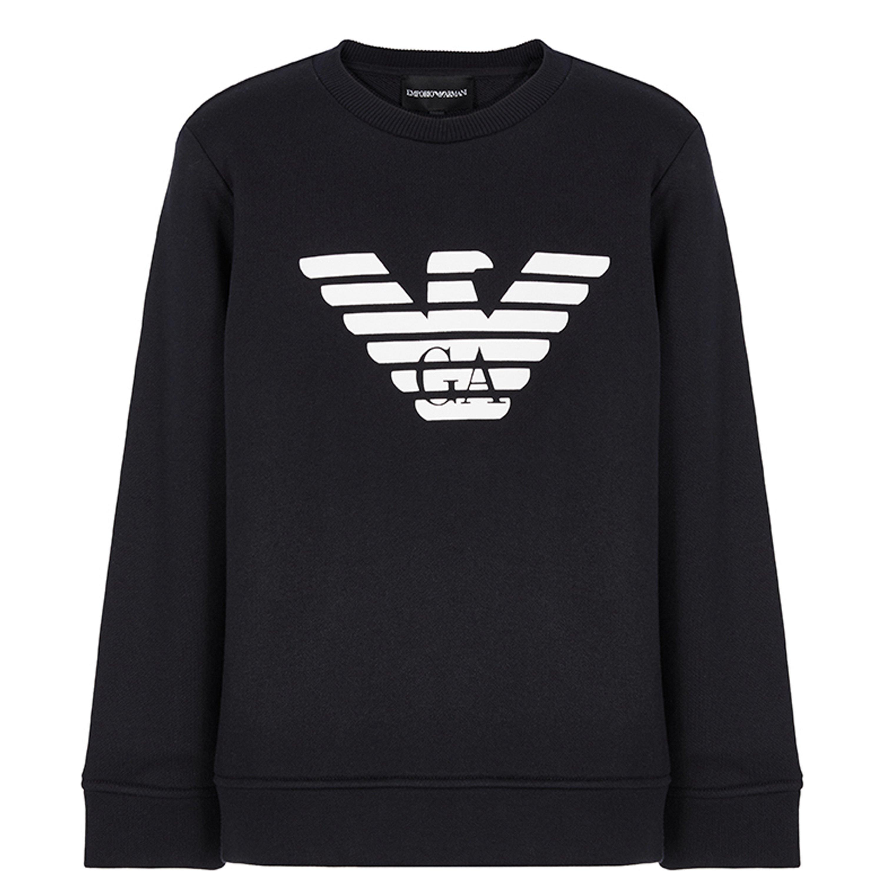 Navy F907 - Emporio Armani - Eagle Logo Sweater Juniors