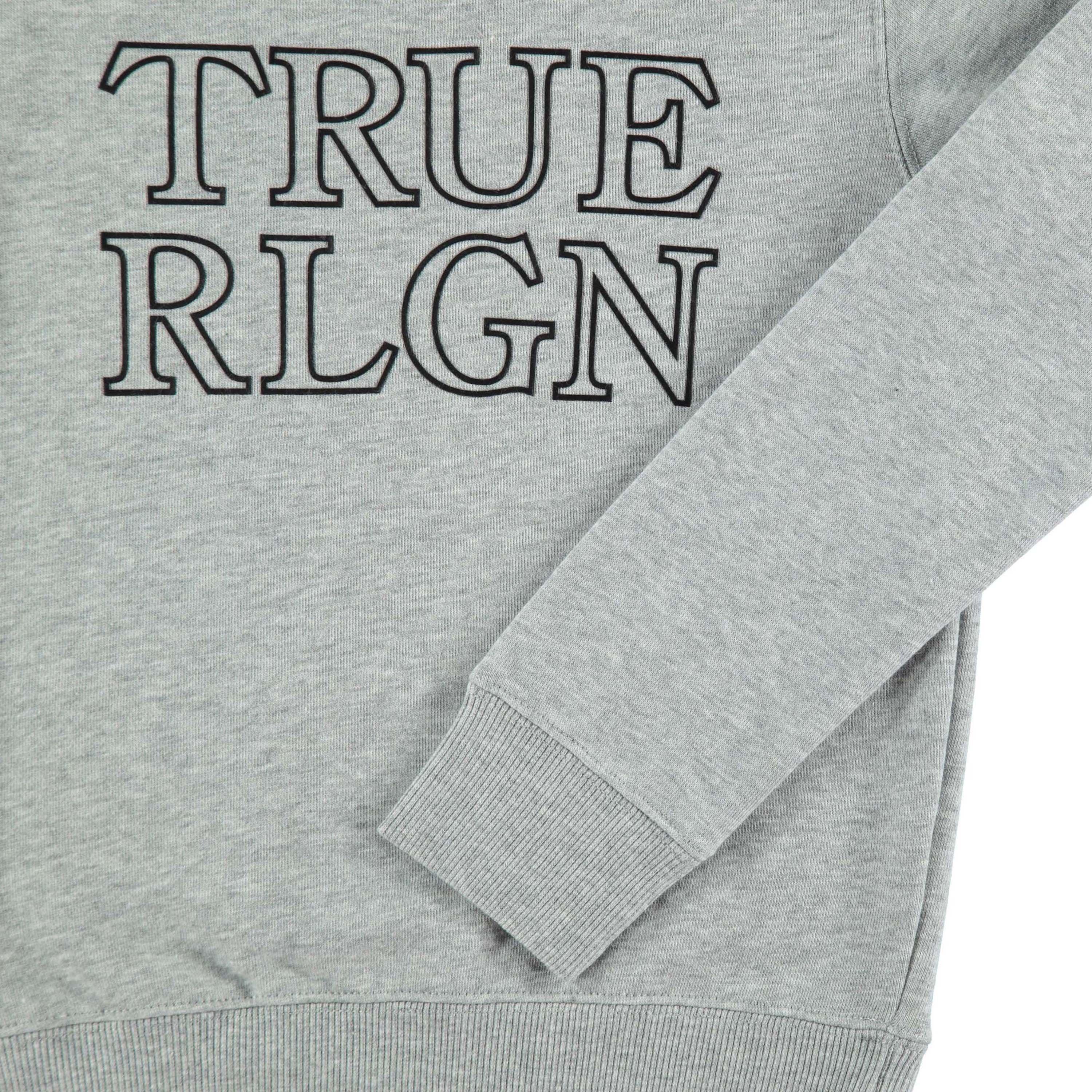 Grey - True Religion - Chest Logo Sweater Boys - 4