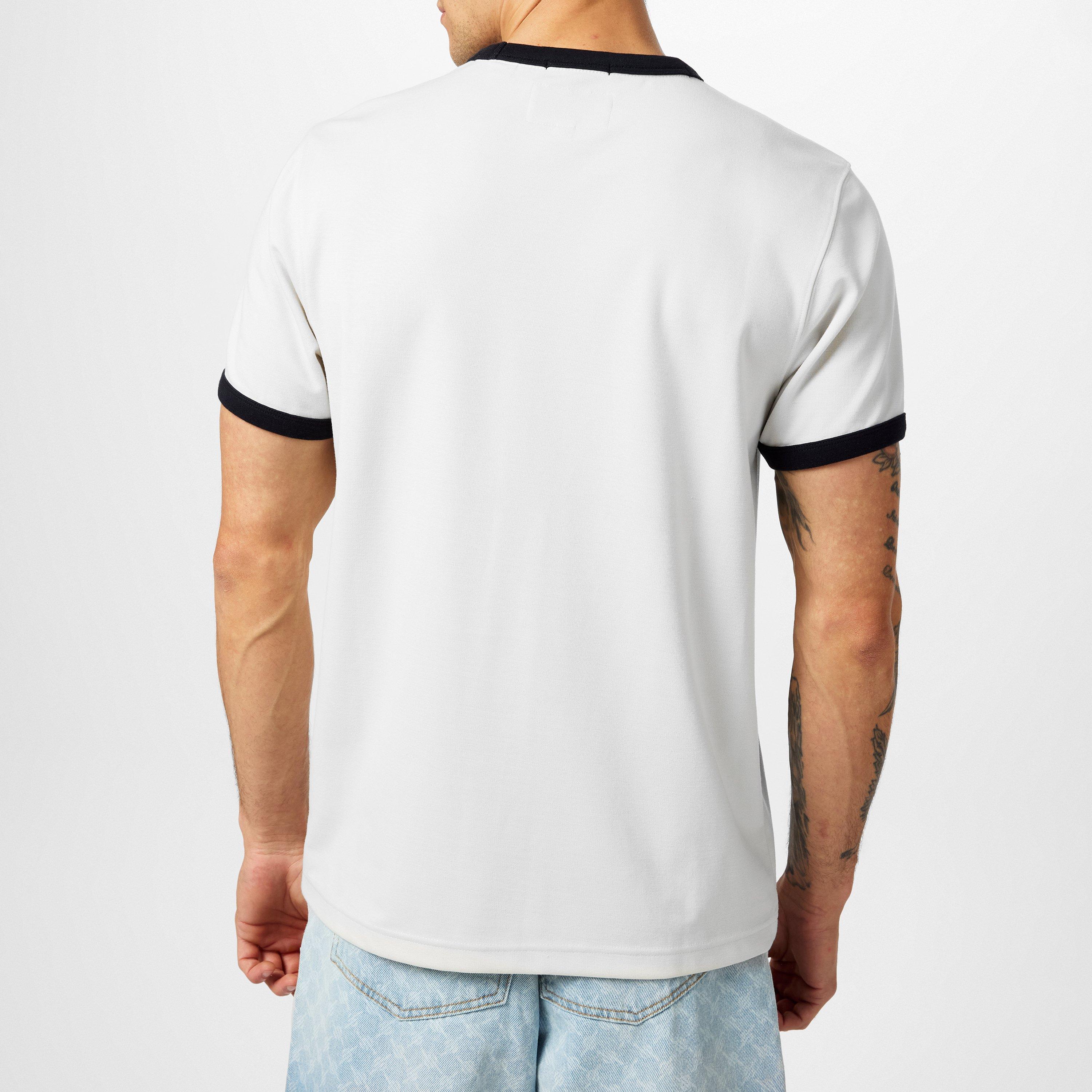 White/Black - Jack Wills - JW Ringer Graphic Regular Fit T-Shirt - 4