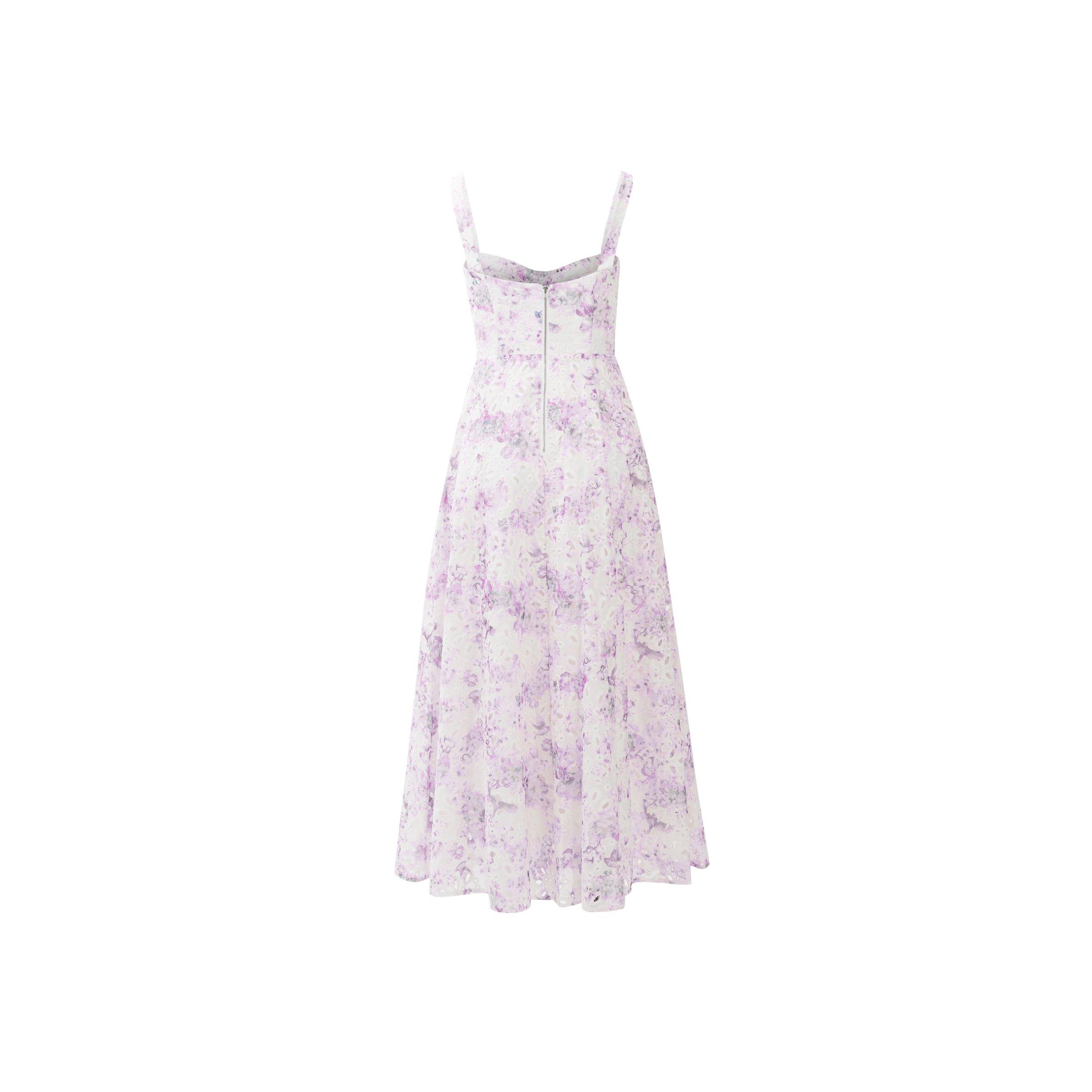 Lilac Flor - Bardot - Adaline Corset Midi Dress - 7