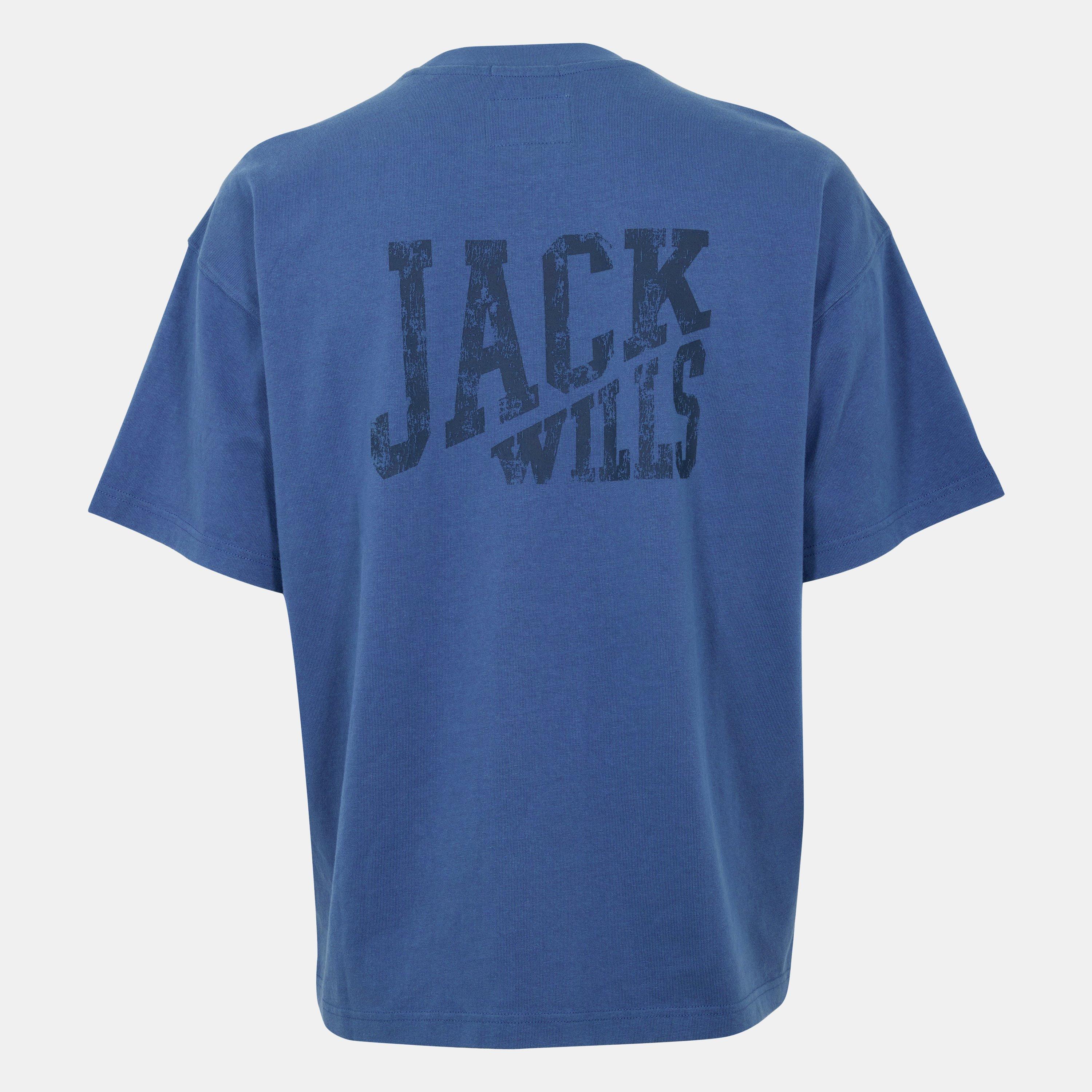 Vintage Indigo - Jack Wills - JW Stacked Logo Regular Fit T-Shirt - 2