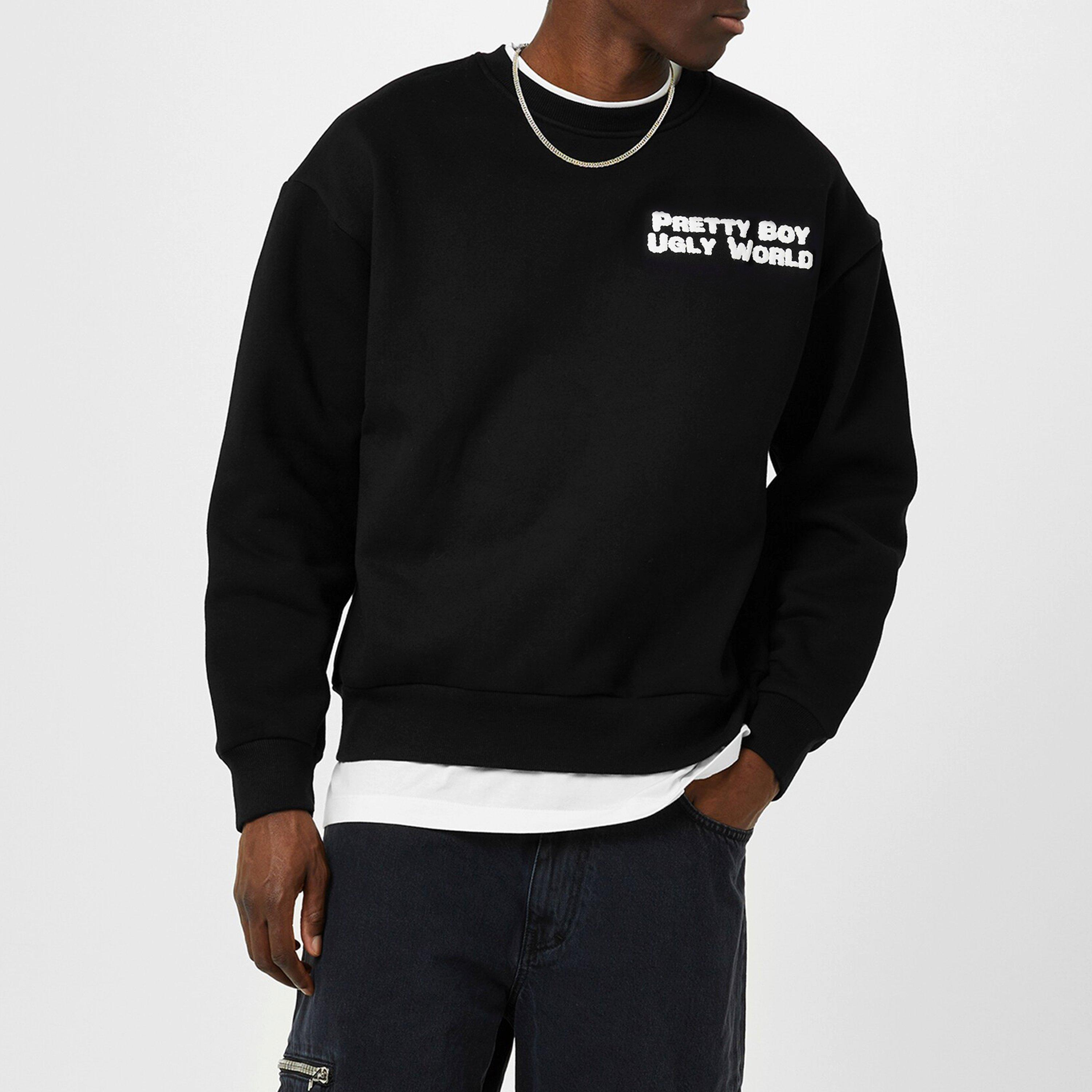 Black - Pretty Boy Ugly World - Sweater Mens - 3