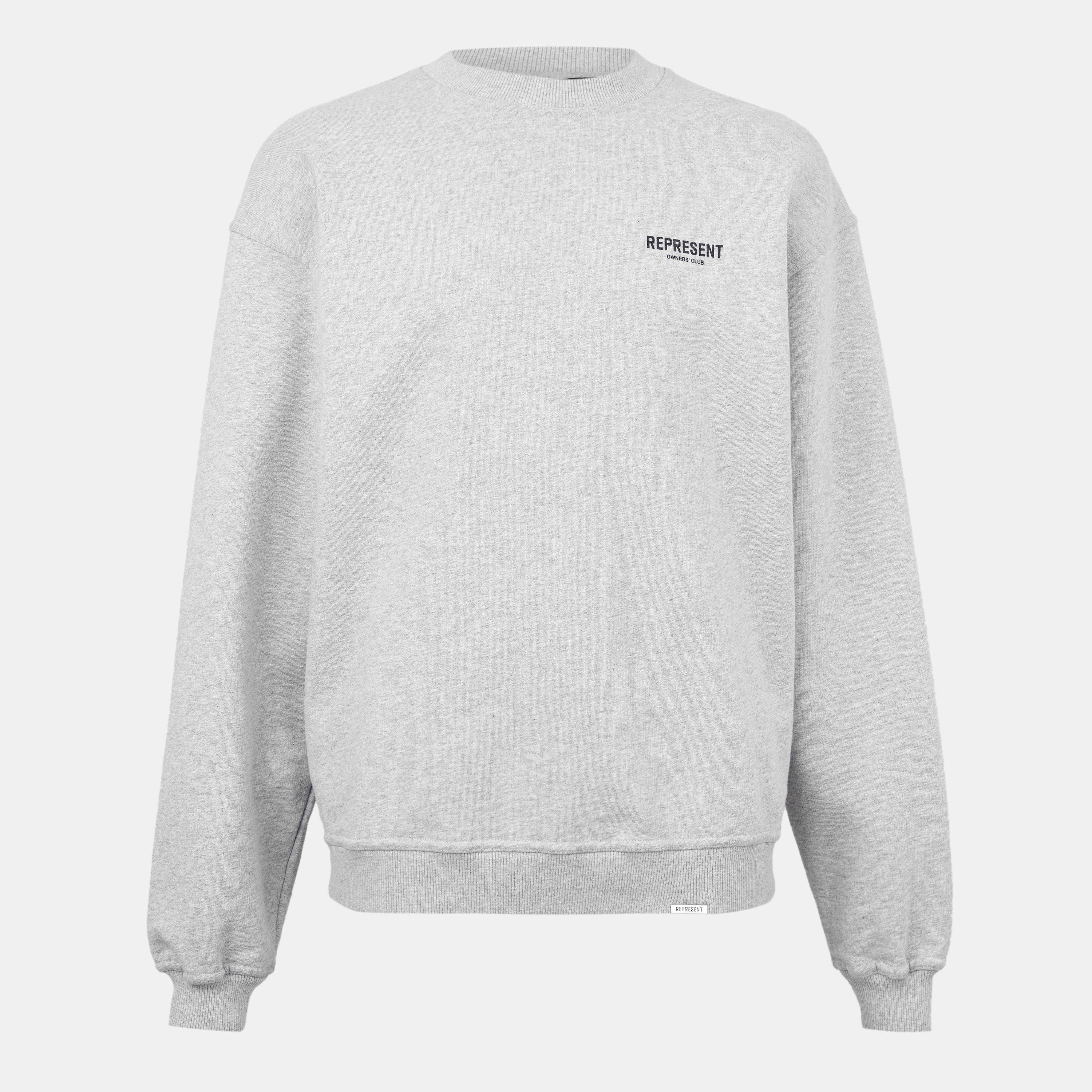 Represent Men's Rep Owners Club Vintage-inspired Sweatshirt - Ash Grey 302 - S