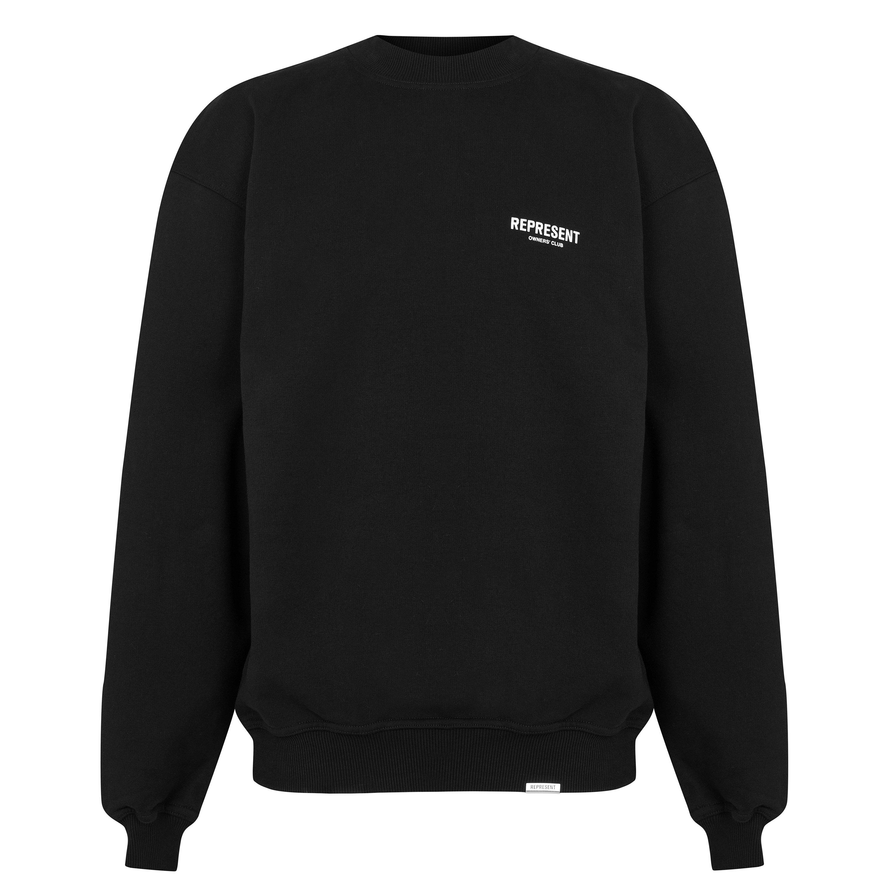Represent Men's Rep Owners Club Vintage-inspired Sweatshirt - Black 01 - S