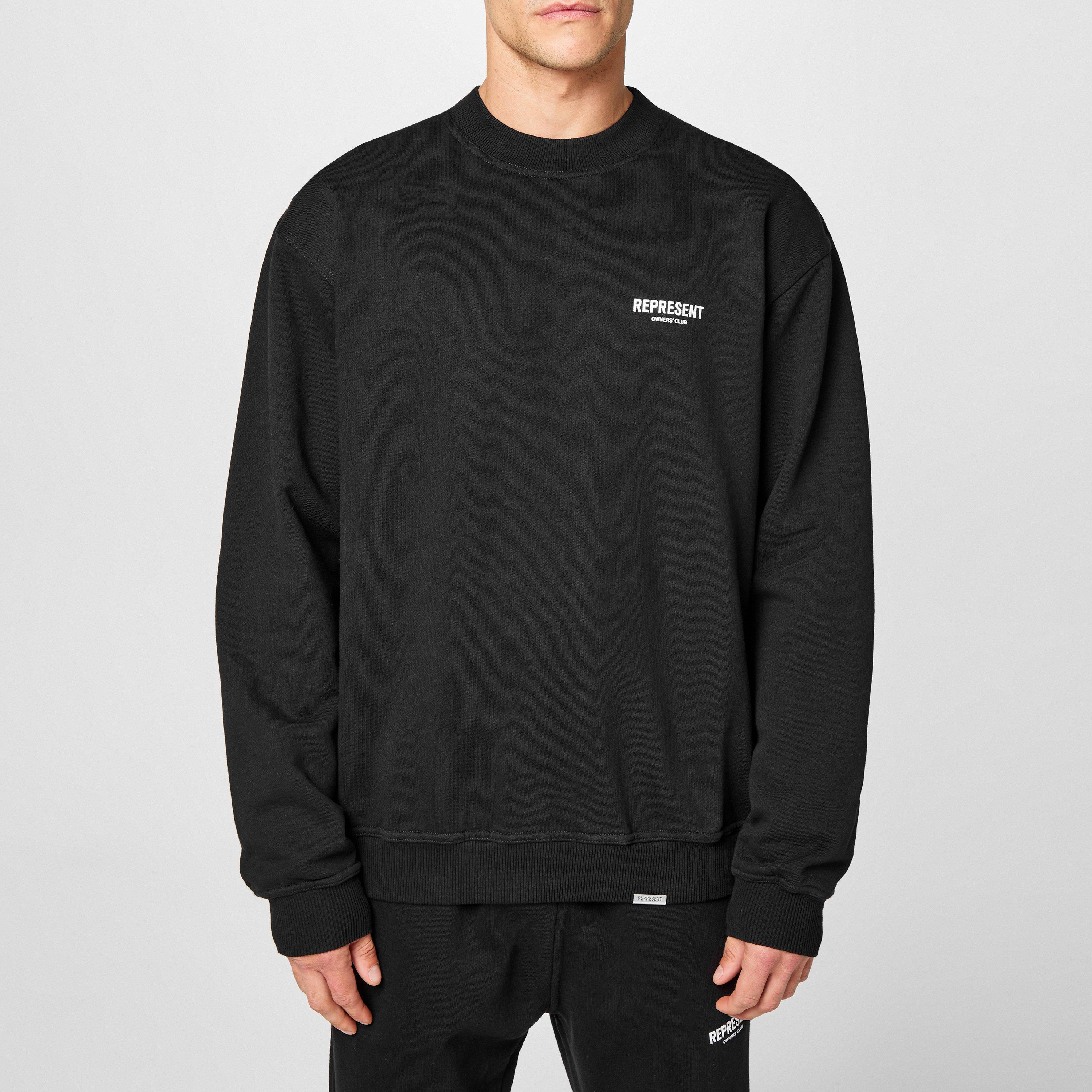 Black 01 - Represent - Men's Rep Owners Club Vintage-inspired Sweatshirt - 3