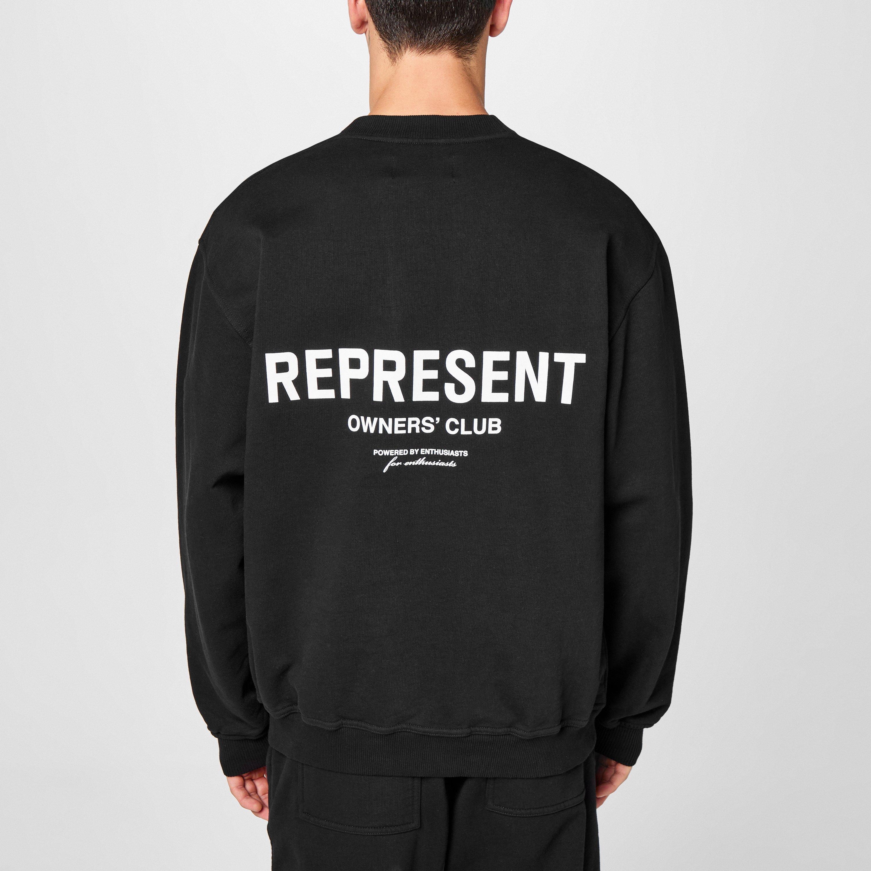 Black 01 - Represent - Men's Rep Owners Club Vintage-inspired Sweatshirt - 4