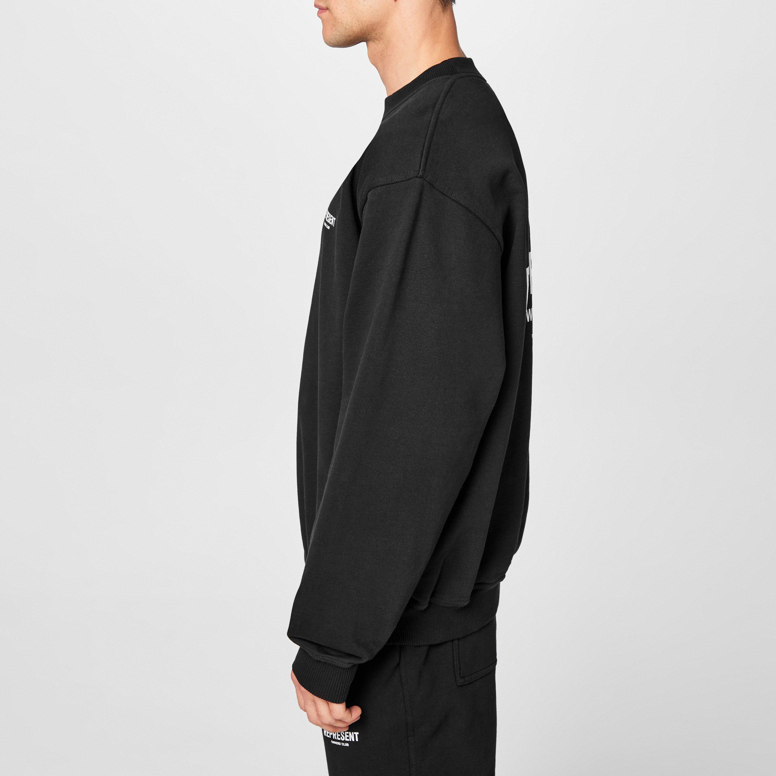 Black 01 - Represent - Men's Rep Owners Club Vintage-inspired Sweatshirt - 5
