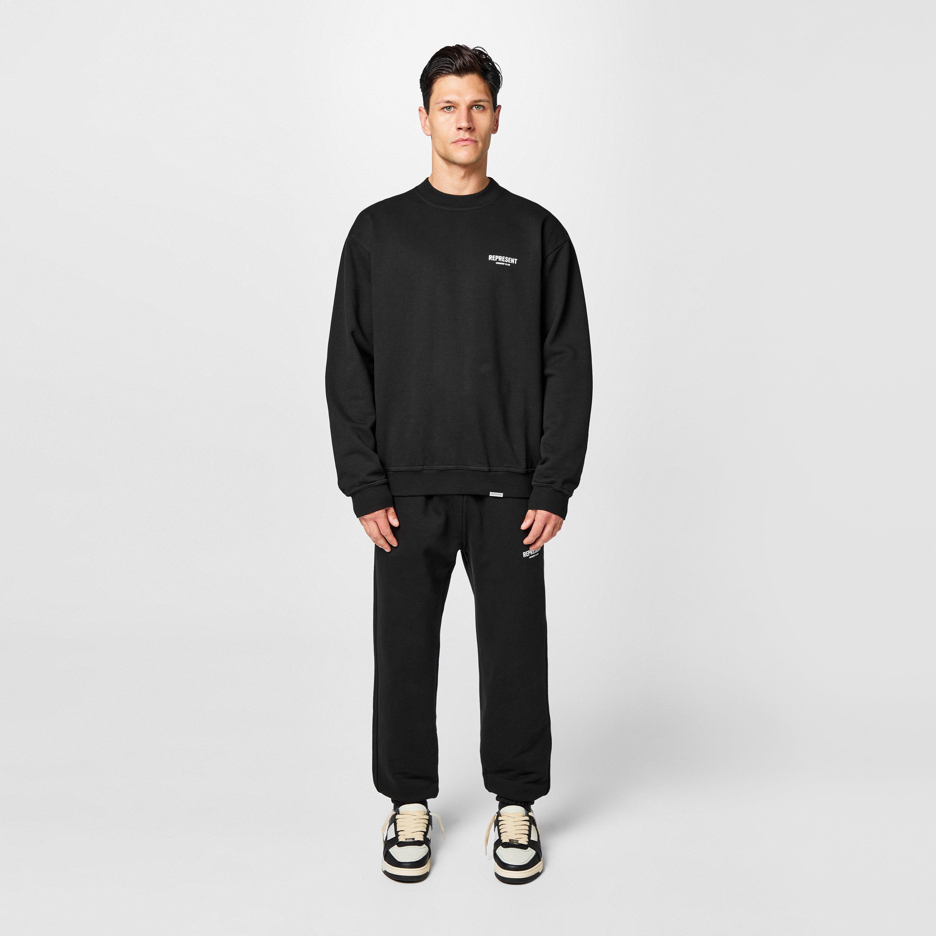 Black 01 - Represent - Men's Rep Owners Club Vintage-inspired Sweatshirt - 6