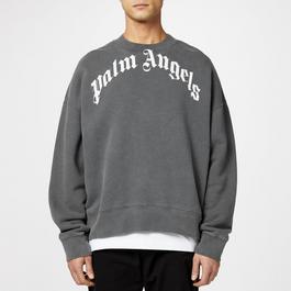 Palm Angels Curved Logo Sweatshirt